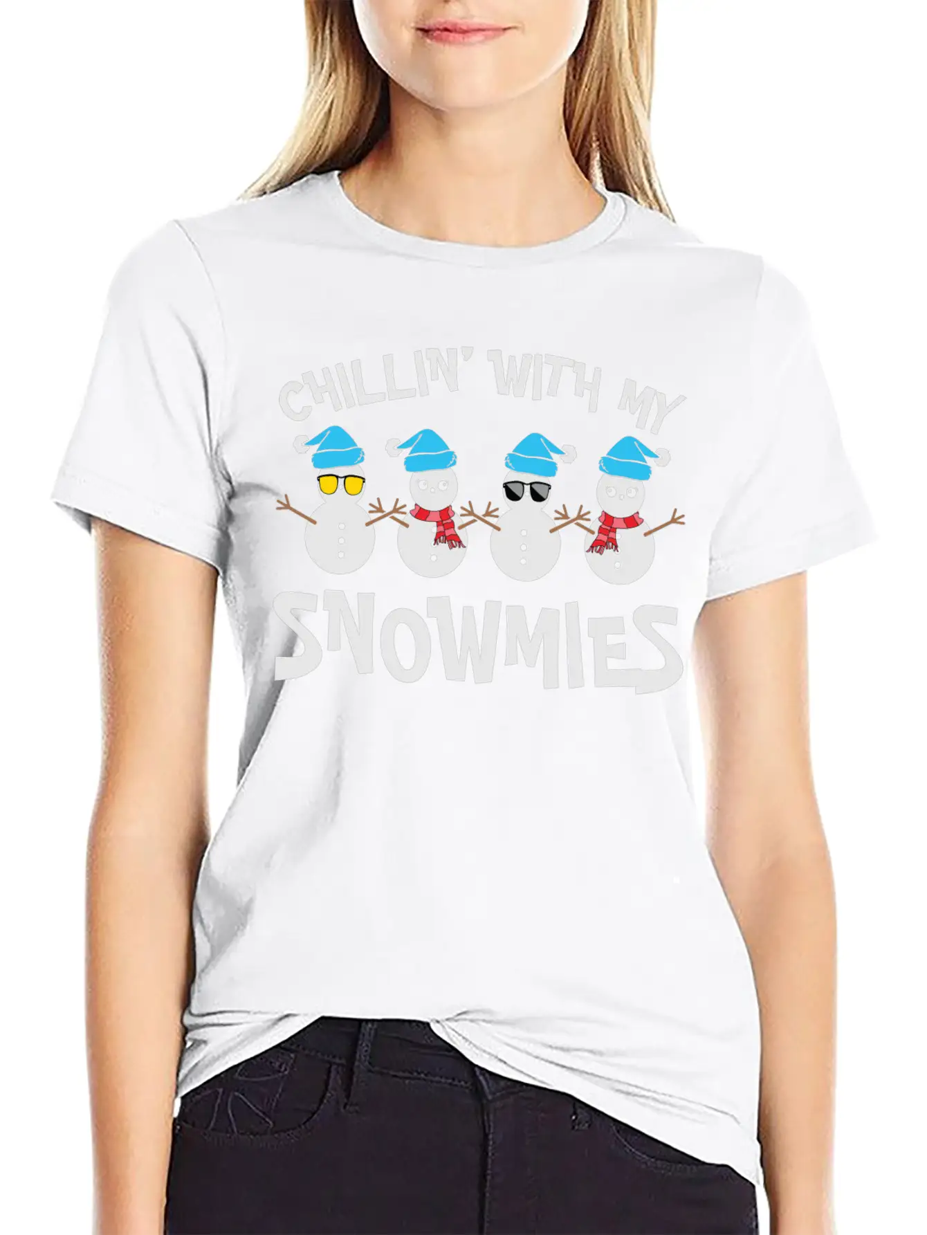 Chilling With My Snowmies Unisex Casual T-Shirt – Clean Design For Daily Comfort