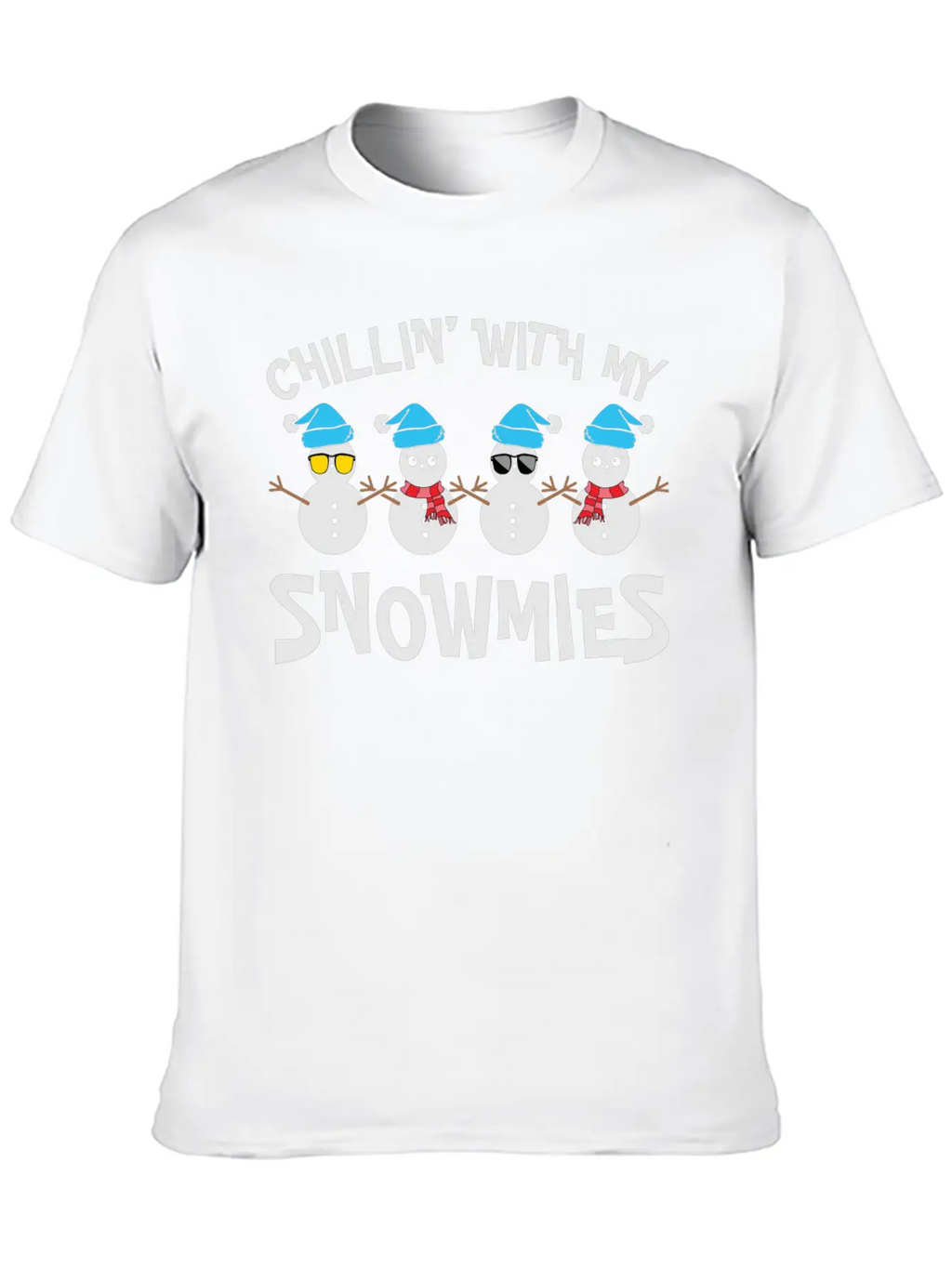 Chilling With My Snowmies Unisex Casual T-Shirt – Clean Design For Daily Comfort