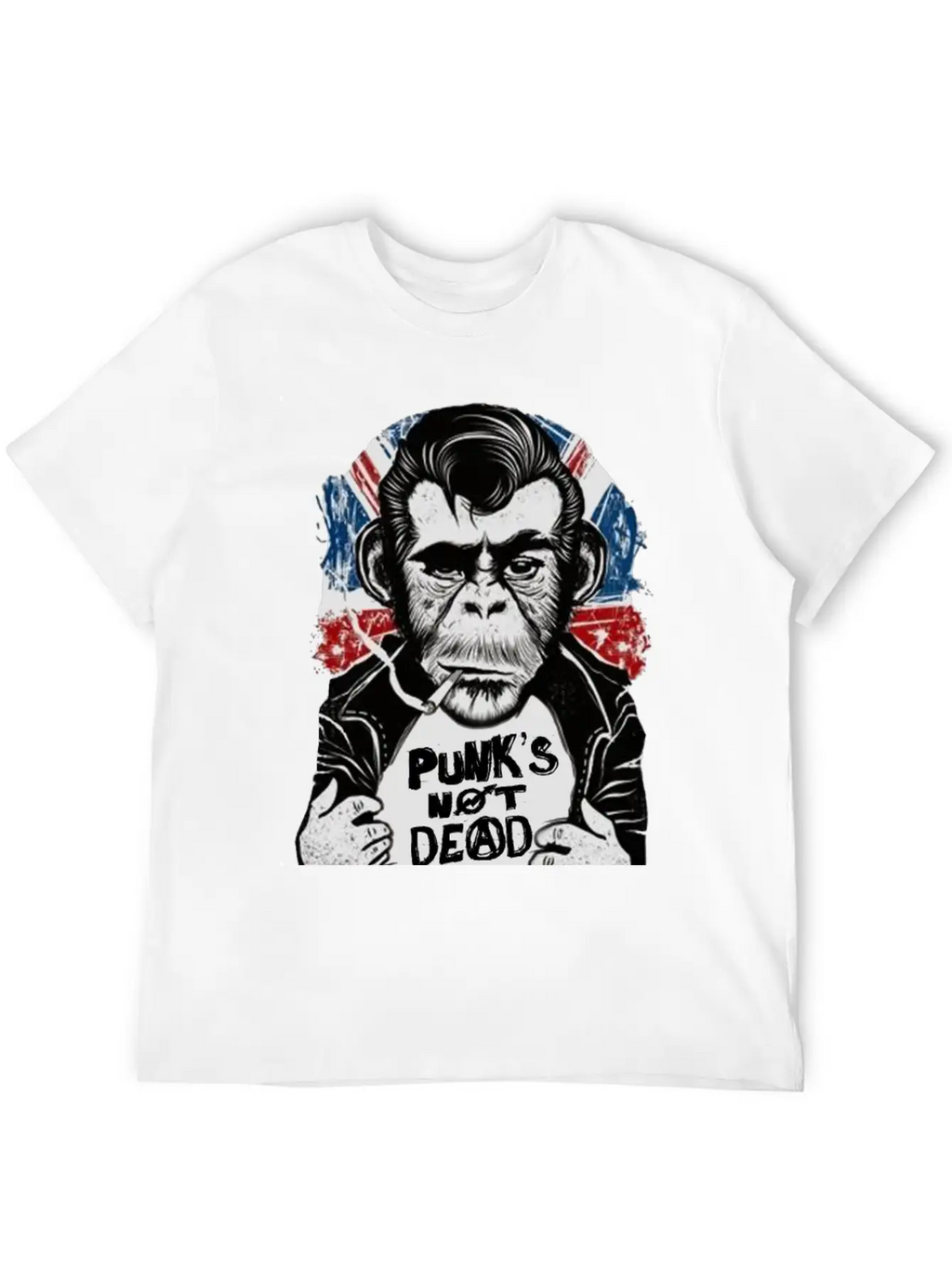 Chimp - 'PUNK'S NOT DEAD' Unisex Casual T-Shirt – Clean Design For Daily Comfort