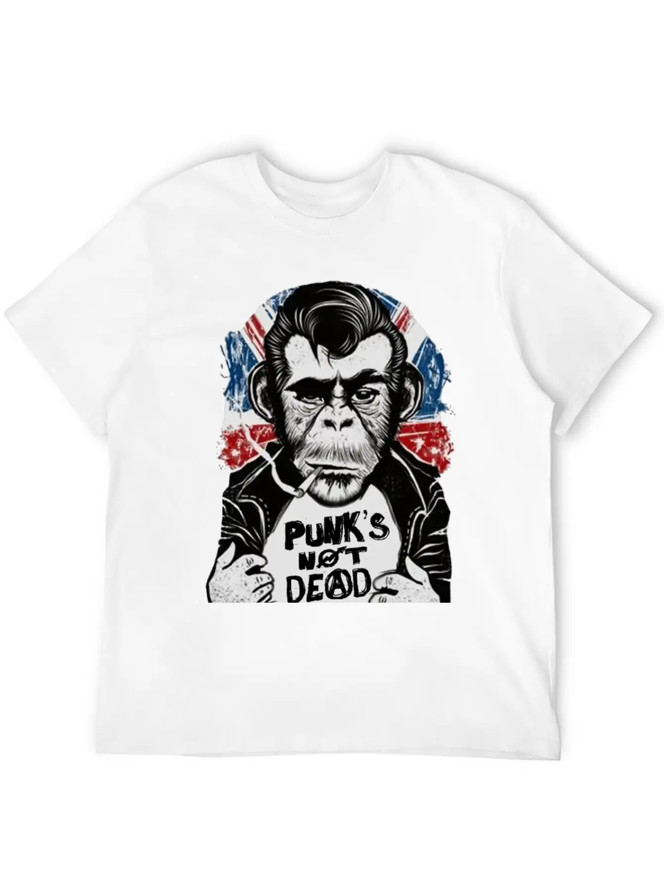 Chimp - 'PUNK'S NOT DEAD' Unisex Casual T-Shirt – Clean Design For Daily Comfort