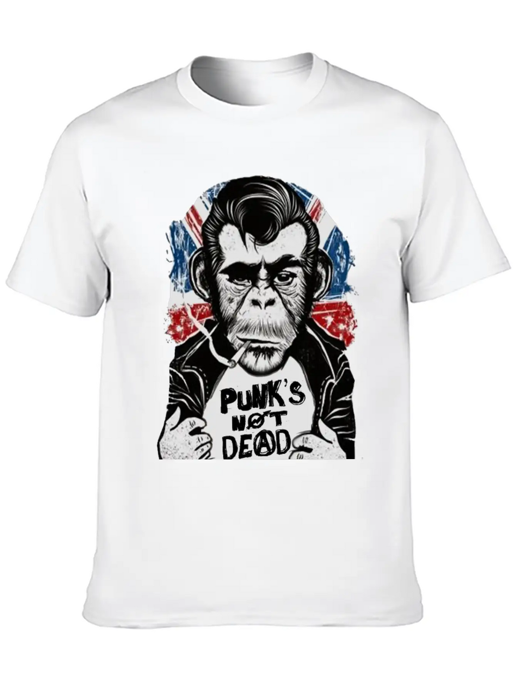Chimp - 'PUNK'S NOT DEAD' Unisex Casual T-Shirt – Clean Design For Daily Comfort