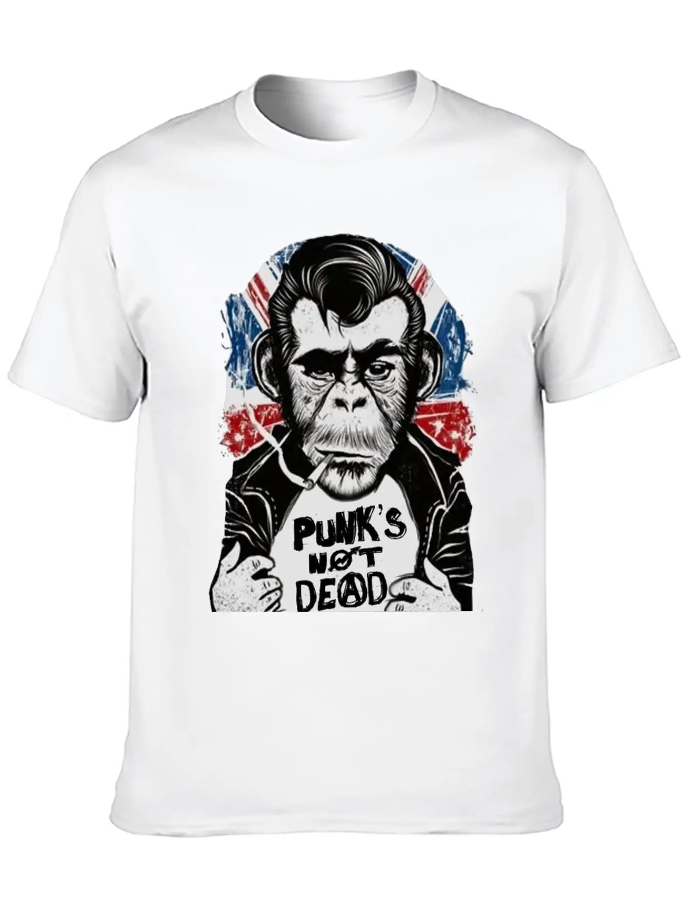 Chimp - 'PUNK'S NOT DEAD' Unisex Casual T-Shirt – Clean Design For Daily Comfort