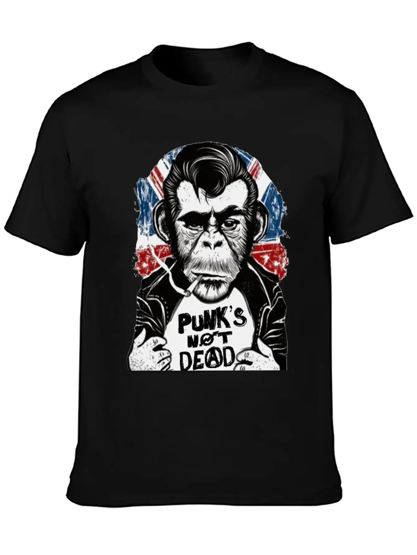 Chimp - 'PUNK'S NOT DEAD' Unisex Casual T-Shirt – Clean Design For Daily Comfort