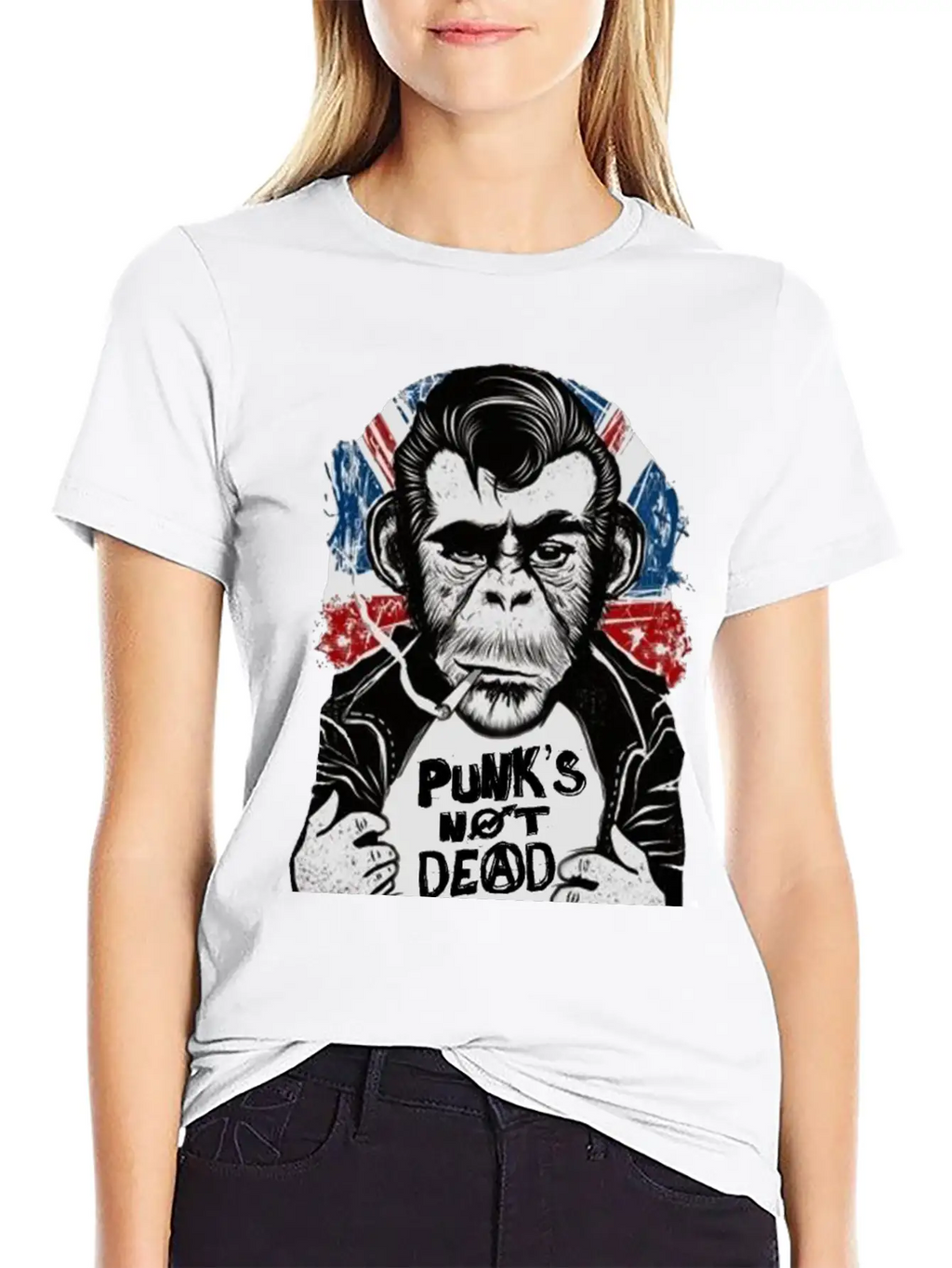 Chimp - 'PUNK'S NOT DEAD' Unisex Casual T-Shirt – Clean Design For Daily Comfort
