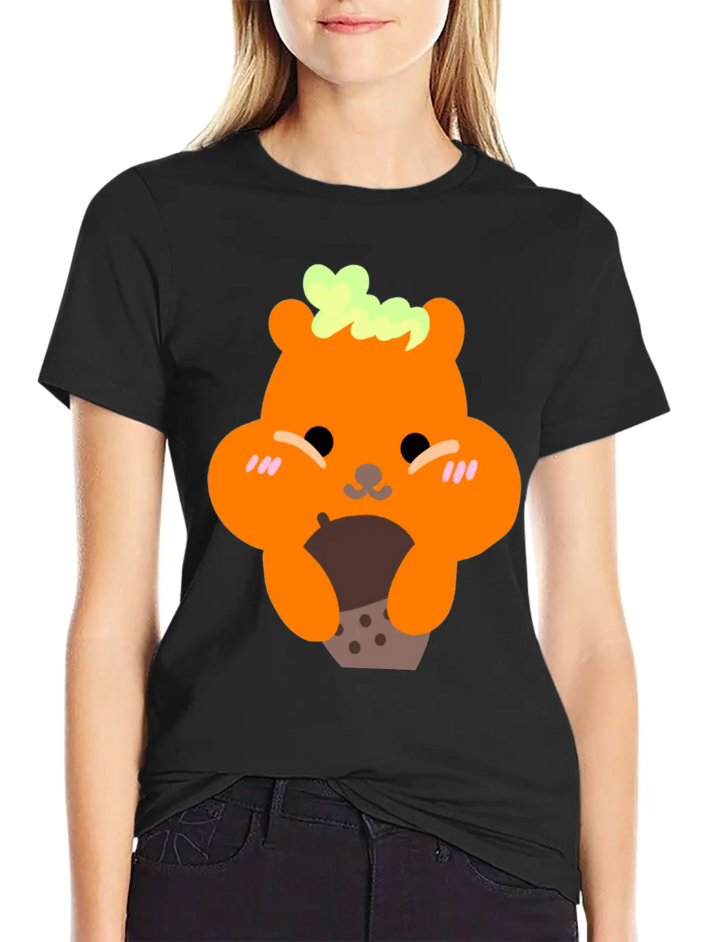 Chipmunk Loves Acorn, Yum Breathable Soft Cotton T-Shirt – Timeless Casual Look