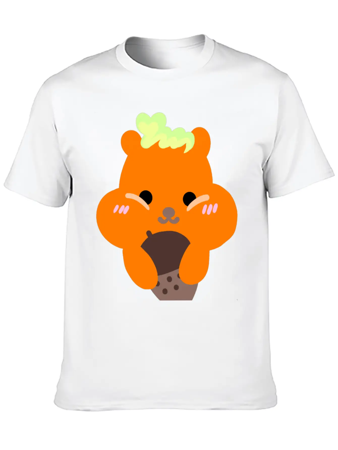 Chipmunk Loves Acorn, Yum Breathable Soft Cotton T-Shirt – Timeless Casual Look