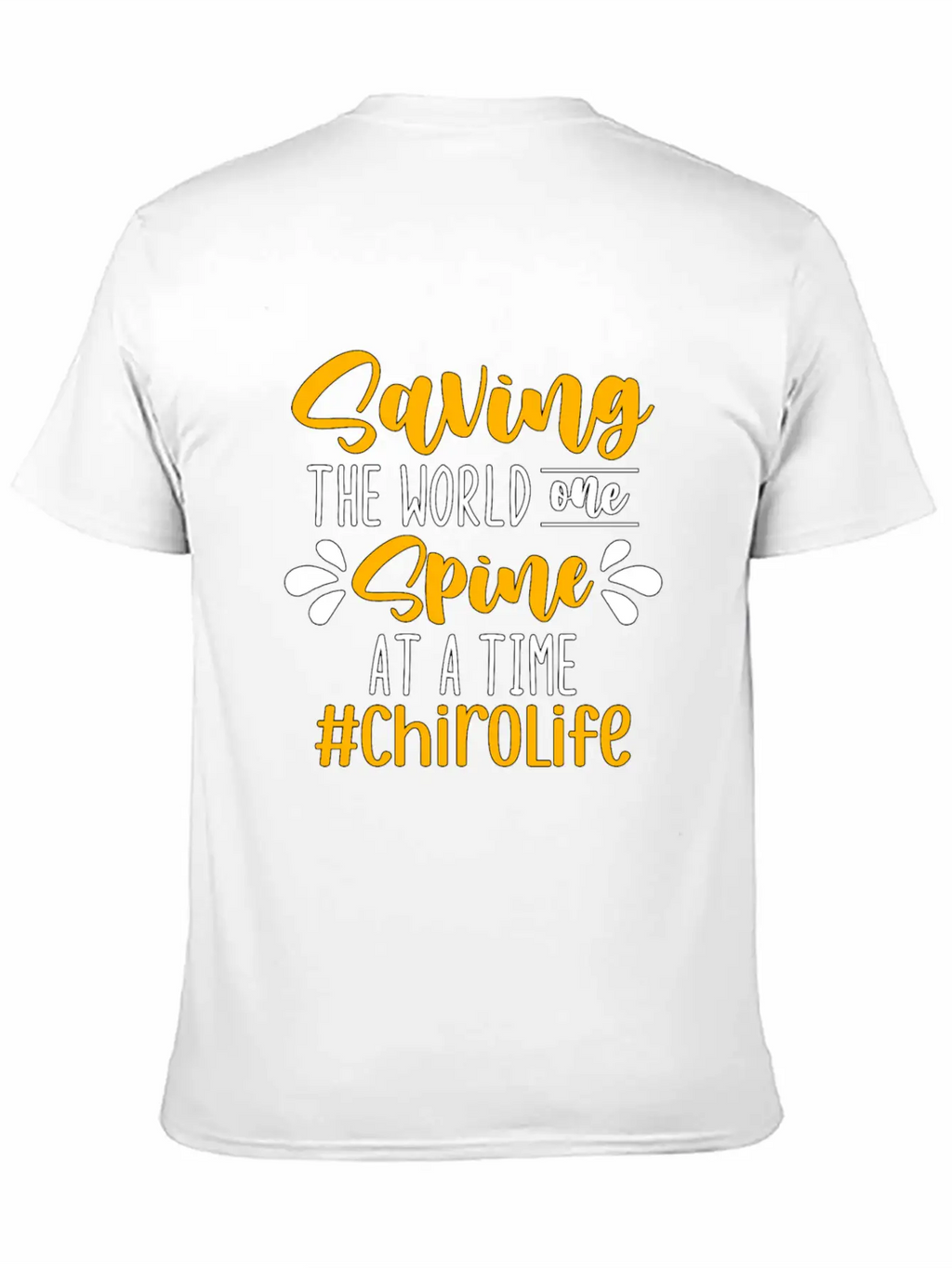Chiropractic Saving The World Massage Chiropractor Classic Fit Graphic Tee For Daily Comfort – Unisex Cotton Shirt