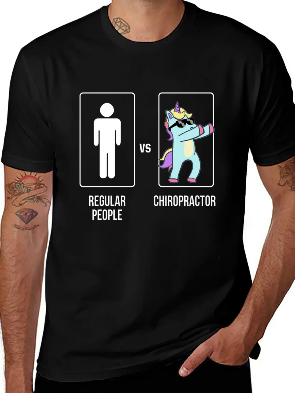 Chiropractic Spine Treatment Unicorn Spinal Stylish Everyday T-Shirt – Unisex Basic Cotton Tee