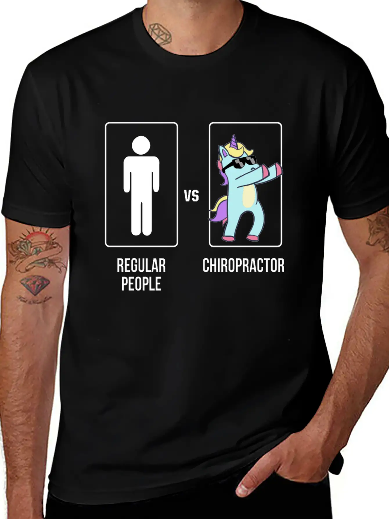 Chiropractic Spine Treatment Unicorn Spinal Stylish Everyday T-Shirt – Unisex Basic Cotton Tee