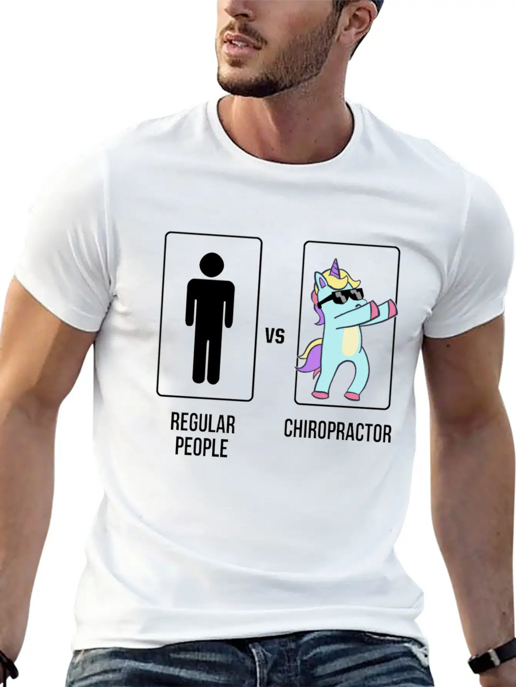 Chiropractic Spine Treatment Unicorn Spinal Stylish Everyday T-Shirt – Unisex Basic Cotton Tee