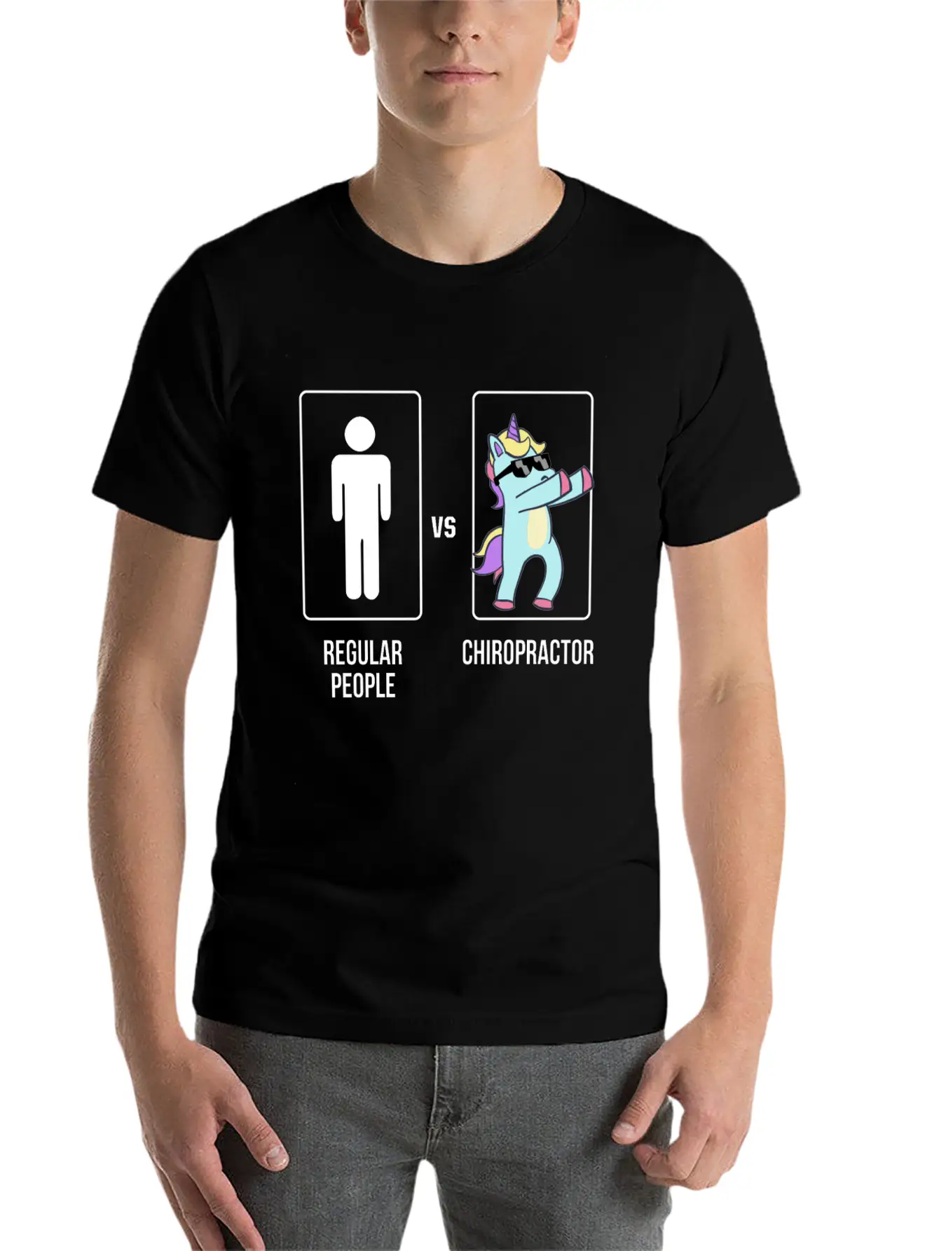 Chiropractic Spine Treatment Unicorn Spinal Stylish Everyday T-Shirt – Unisex Basic Cotton Tee