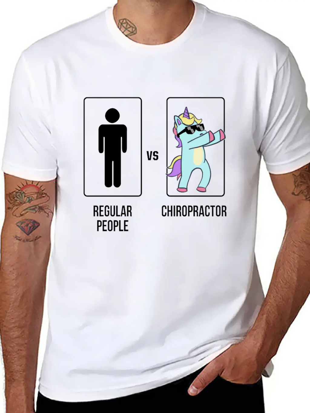 Chiropractic Spine Treatment Unicorn Spinal Stylish Everyday T-Shirt – Unisex Basic Cotton Tee