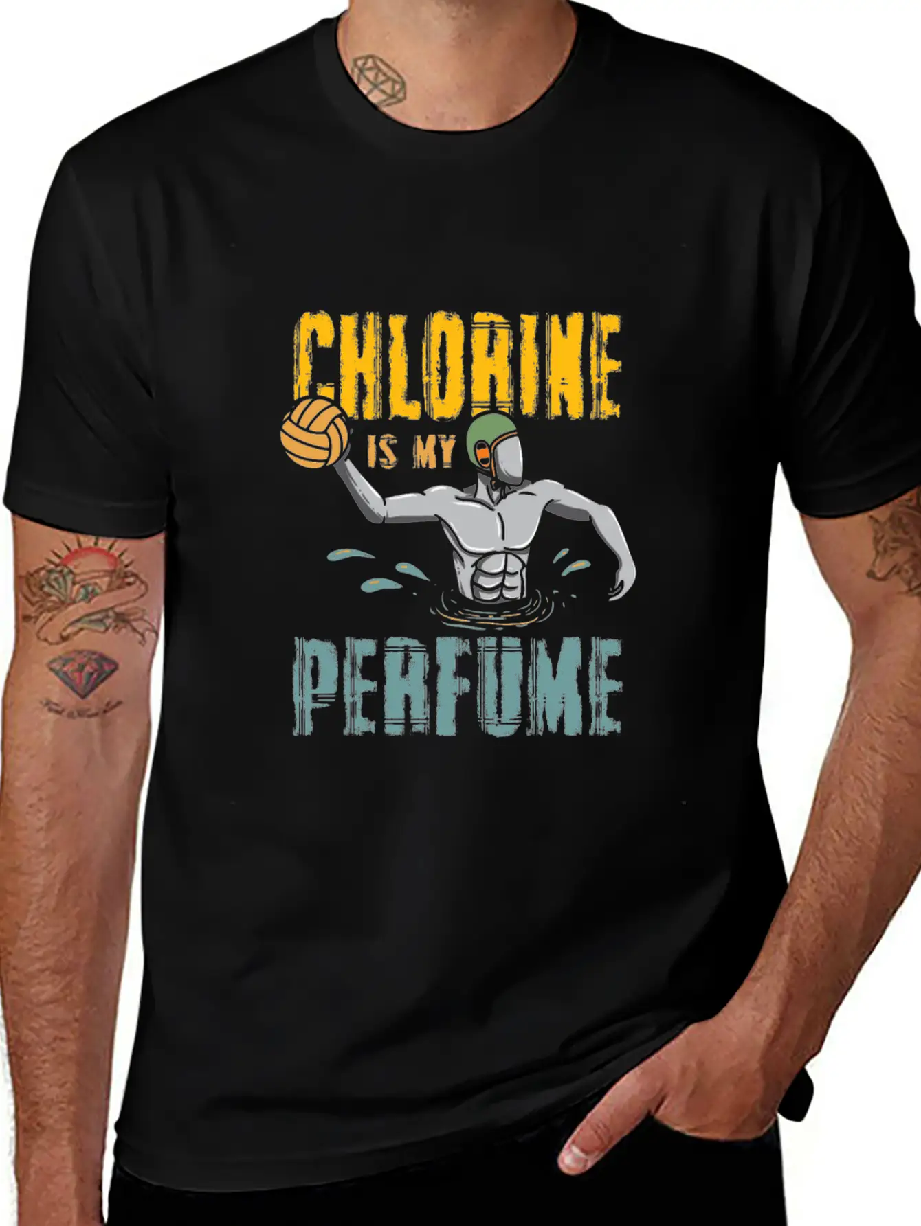 Chlorine Is My Perfume - Funny Water Polo Classic Fit Graphic Tee For Daily Comfort – Unisex Cotton Shirt