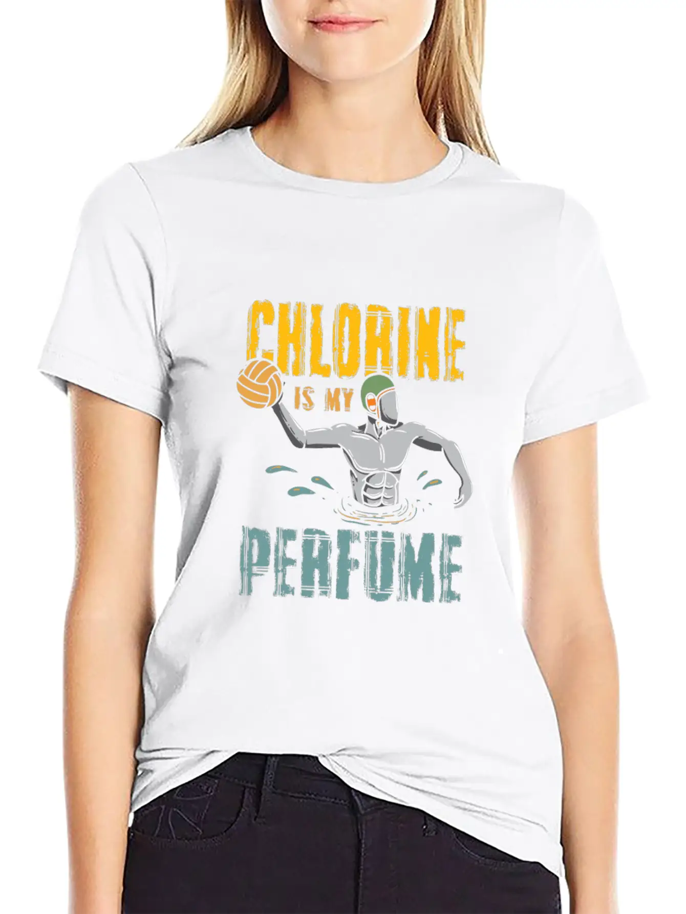 Chlorine Is My Perfume - Funny Water Polo Classic Fit Graphic Tee For Daily Comfort – Unisex Cotton Shirt