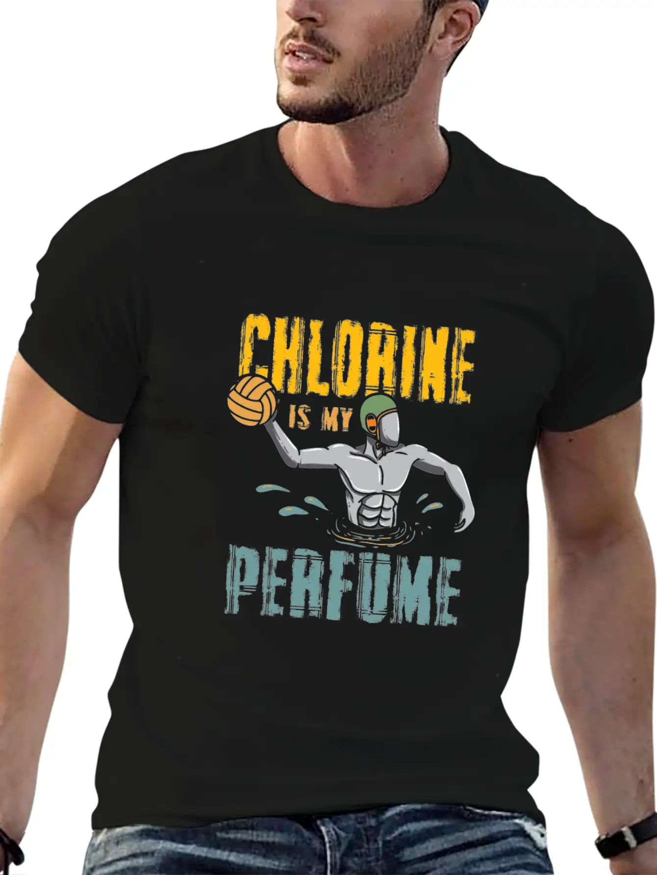 Chlorine Is My Perfume - Funny Water Polo Classic Fit Graphic Tee For Daily Comfort – Unisex Cotton Shirt
