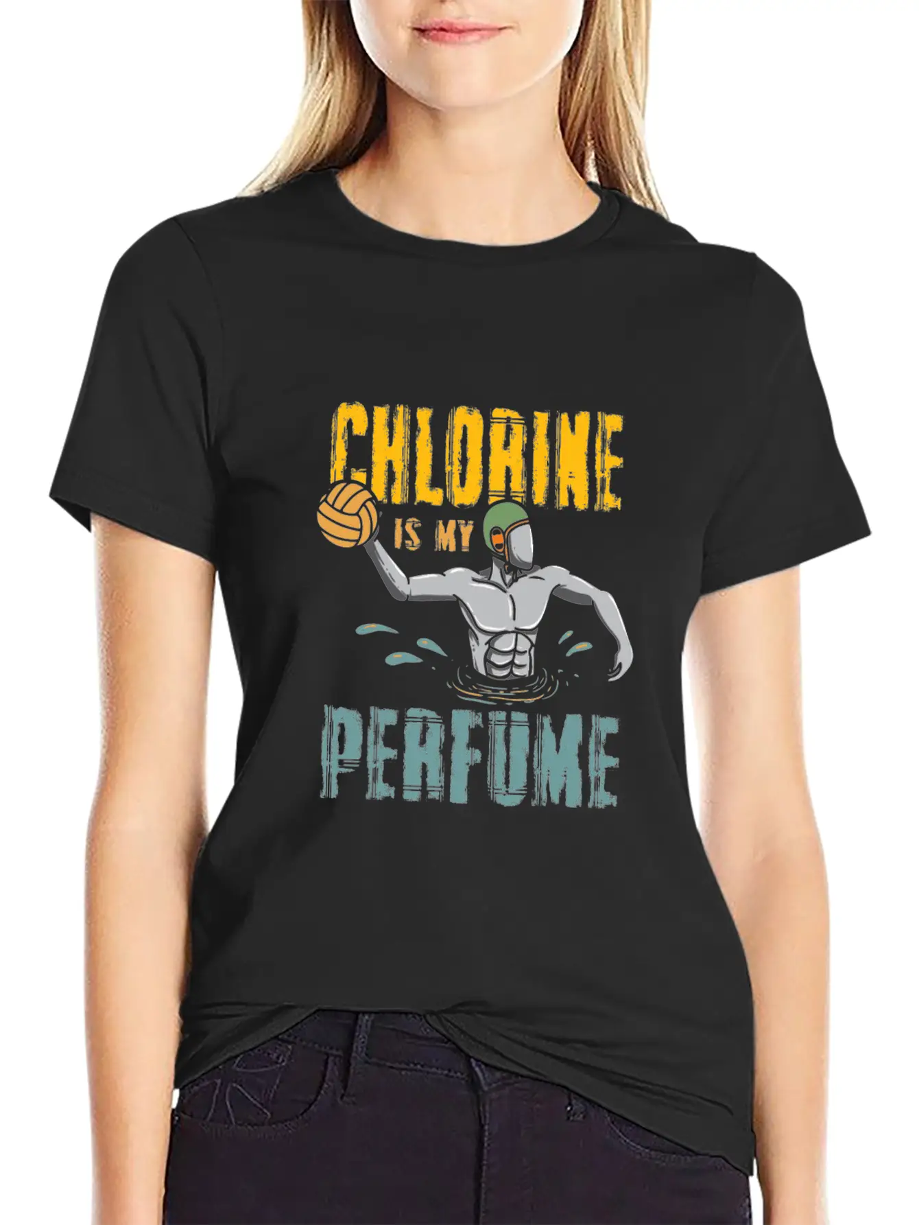 Chlorine Is My Perfume - Funny Water Polo Classic Fit Graphic Tee For Daily Comfort – Unisex Cotton Shirt
