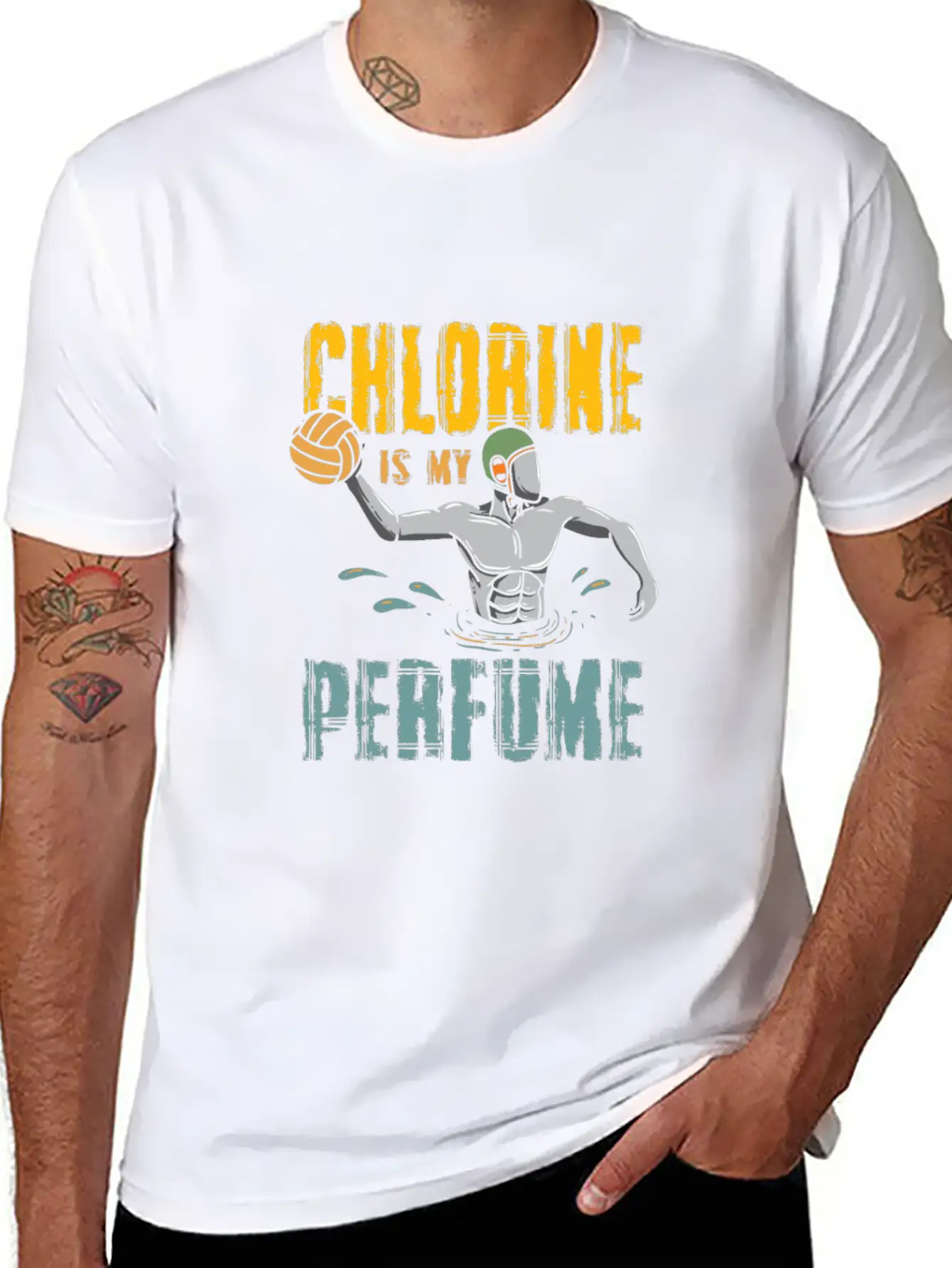 Chlorine Is My Perfume - Funny Water Polo Classic Fit Graphic Tee For Daily Comfort – Unisex Cotton Shirt