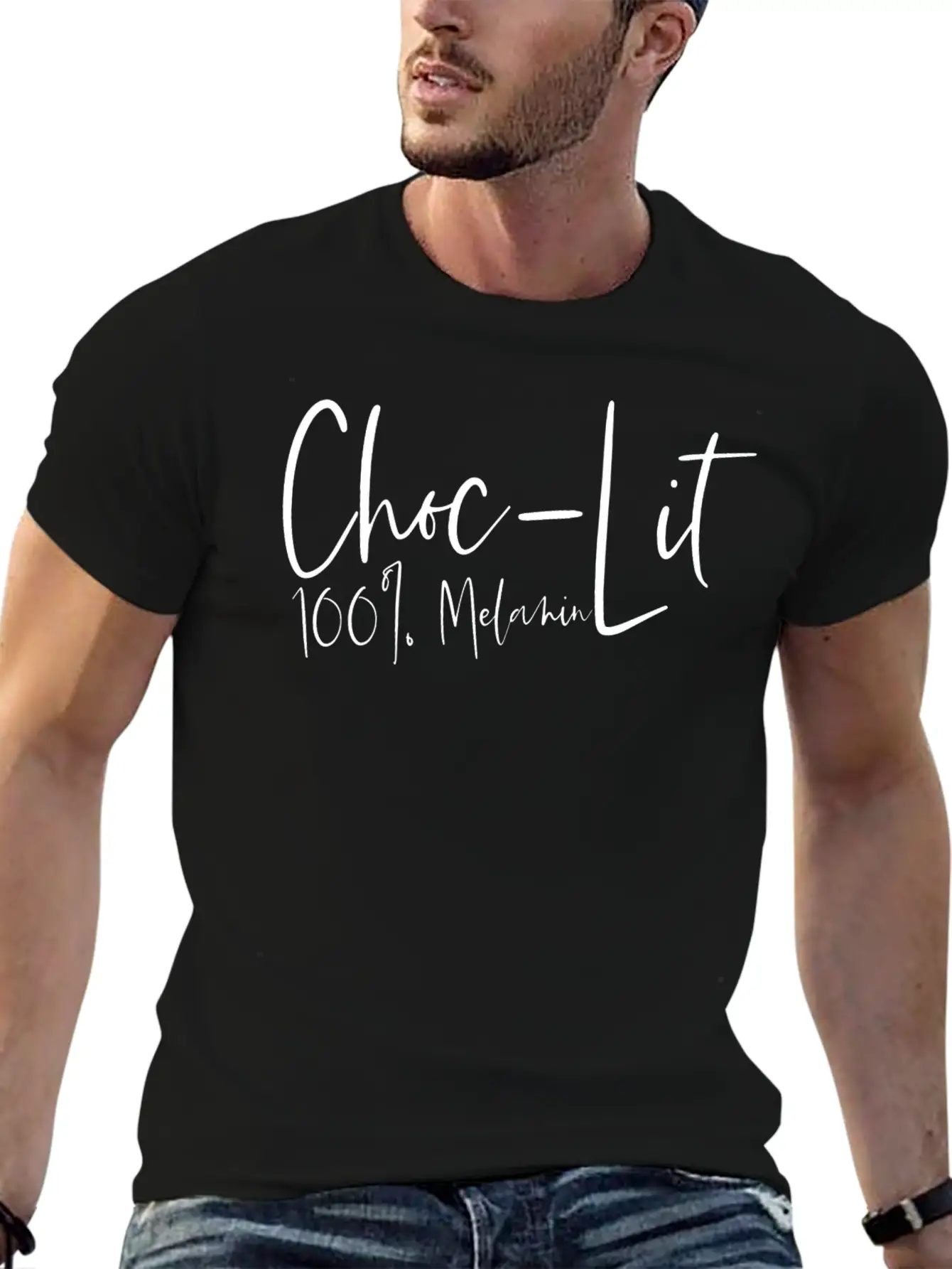 Choc-lit 100 Percent Melanin African American Unisex Casual T-Shirt – Clean Design For Daily Comfort