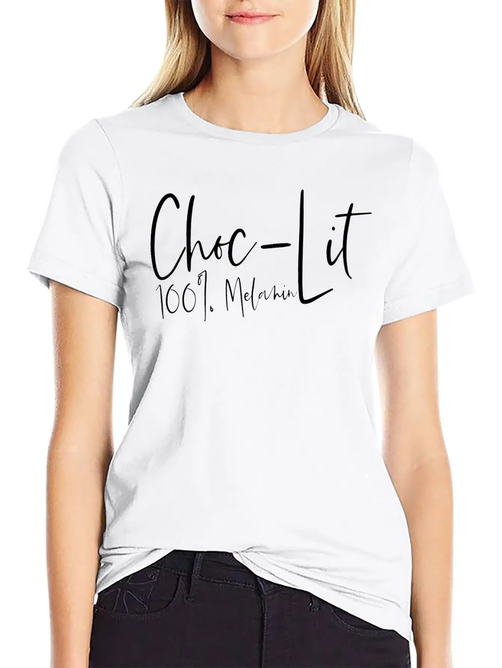 Choc-lit 100 Percent Melanin African American Unisex Casual T-Shirt – Clean Design For Daily Comfort