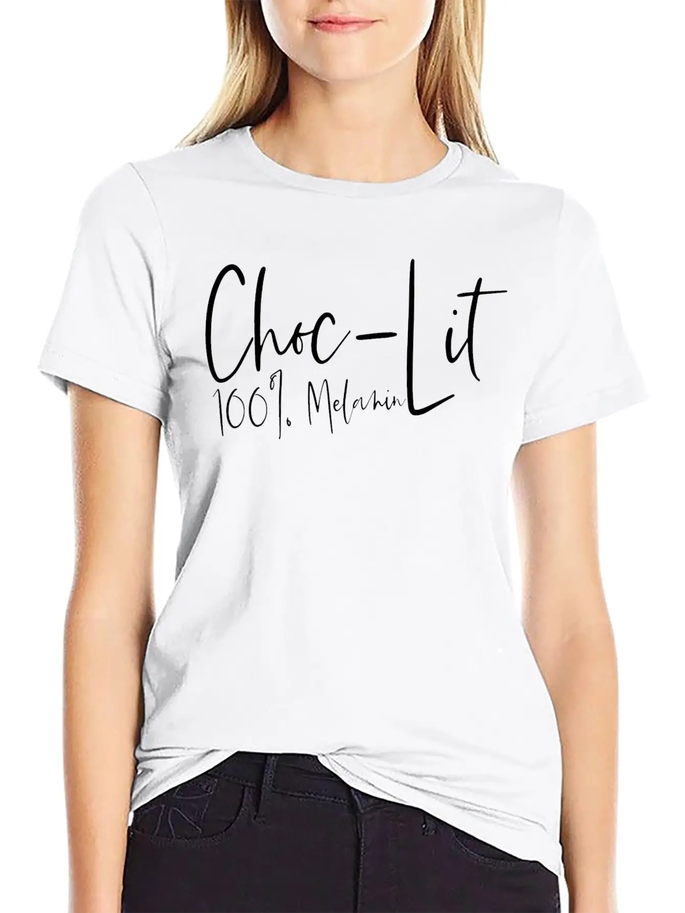 Choc-lit 100 Percent Melanin African American Unisex Casual T-Shirt – Clean Design For Daily Comfort