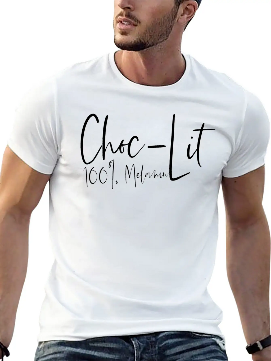 Choc-lit 100 Percent Melanin African American Unisex Casual T-Shirt – Clean Design For Daily Comfort