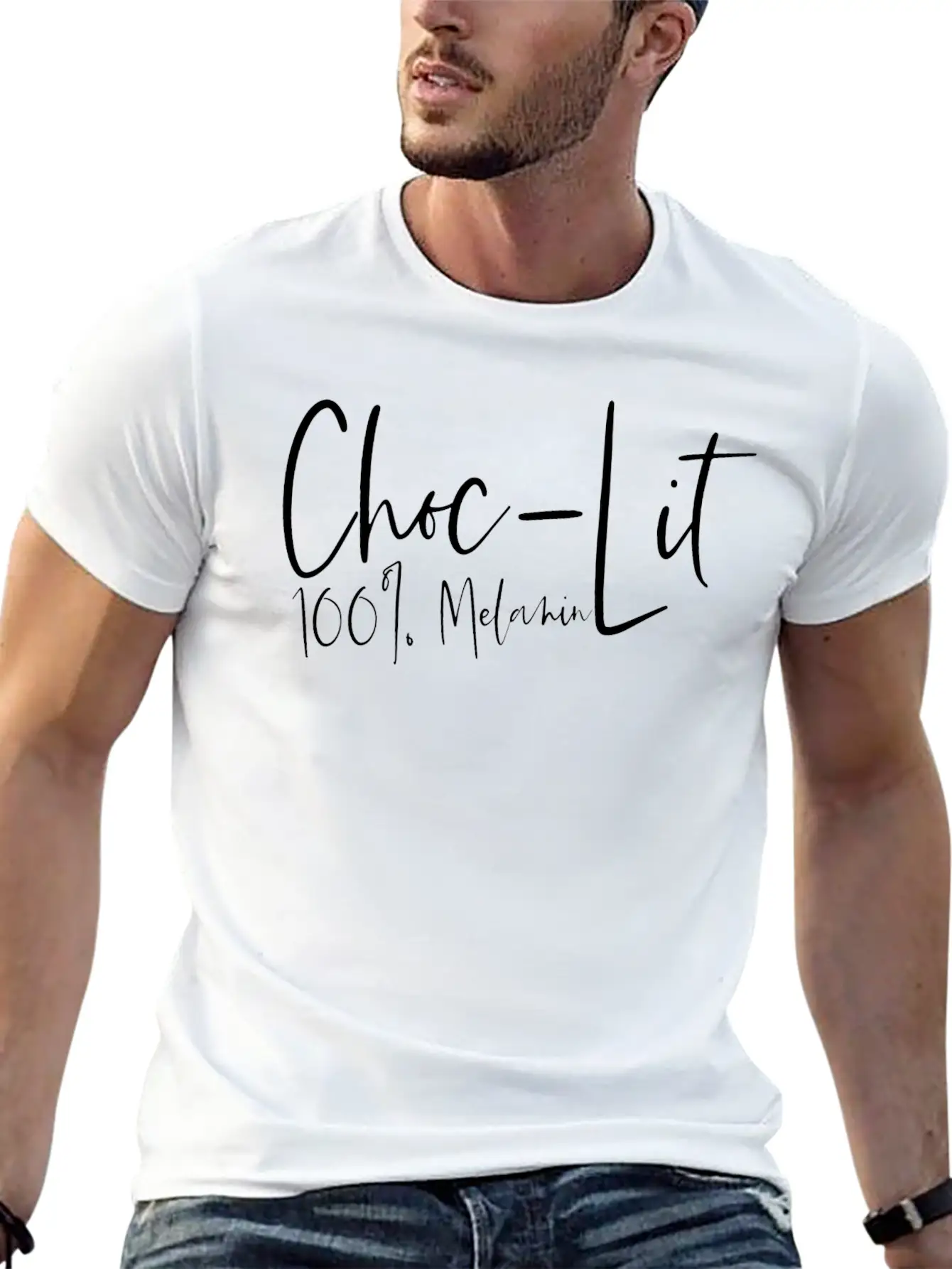 Choc-lit 100 Percent Melanin African American Unisex Casual T-Shirt – Clean Design For Daily Comfort