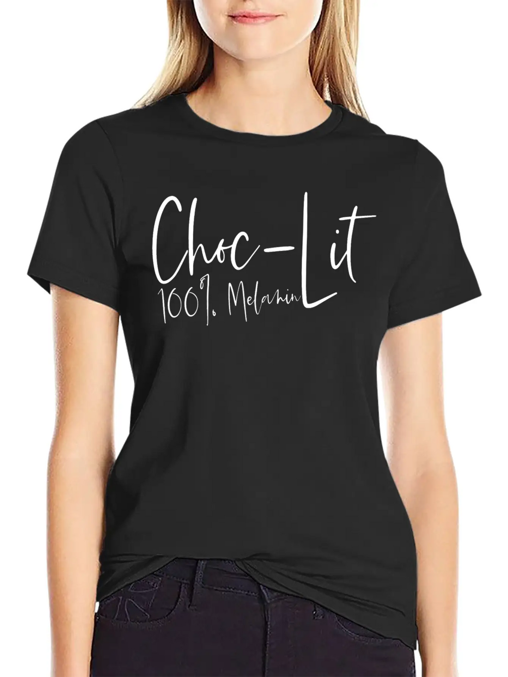 Choc-lit 100 Percent Melanin African American Unisex Casual T-Shirt – Clean Design For Daily Comfort