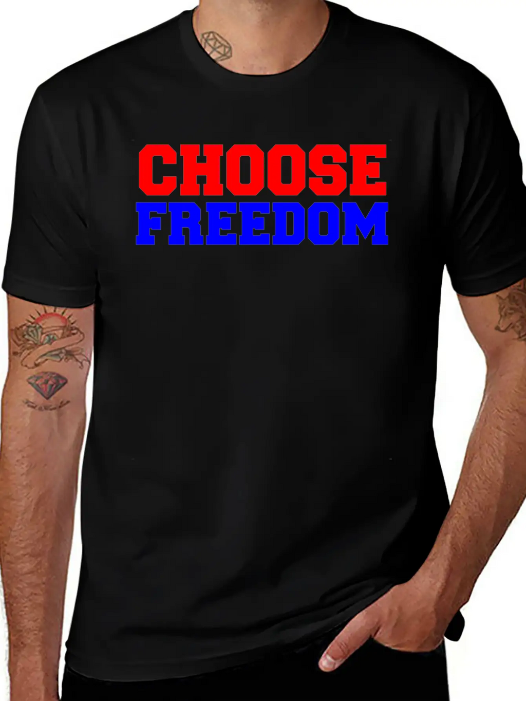 CHOOSE FREEDOM Unisex Short Sleeve Soft Cotton T-Shirt – Casual Everyday Wear