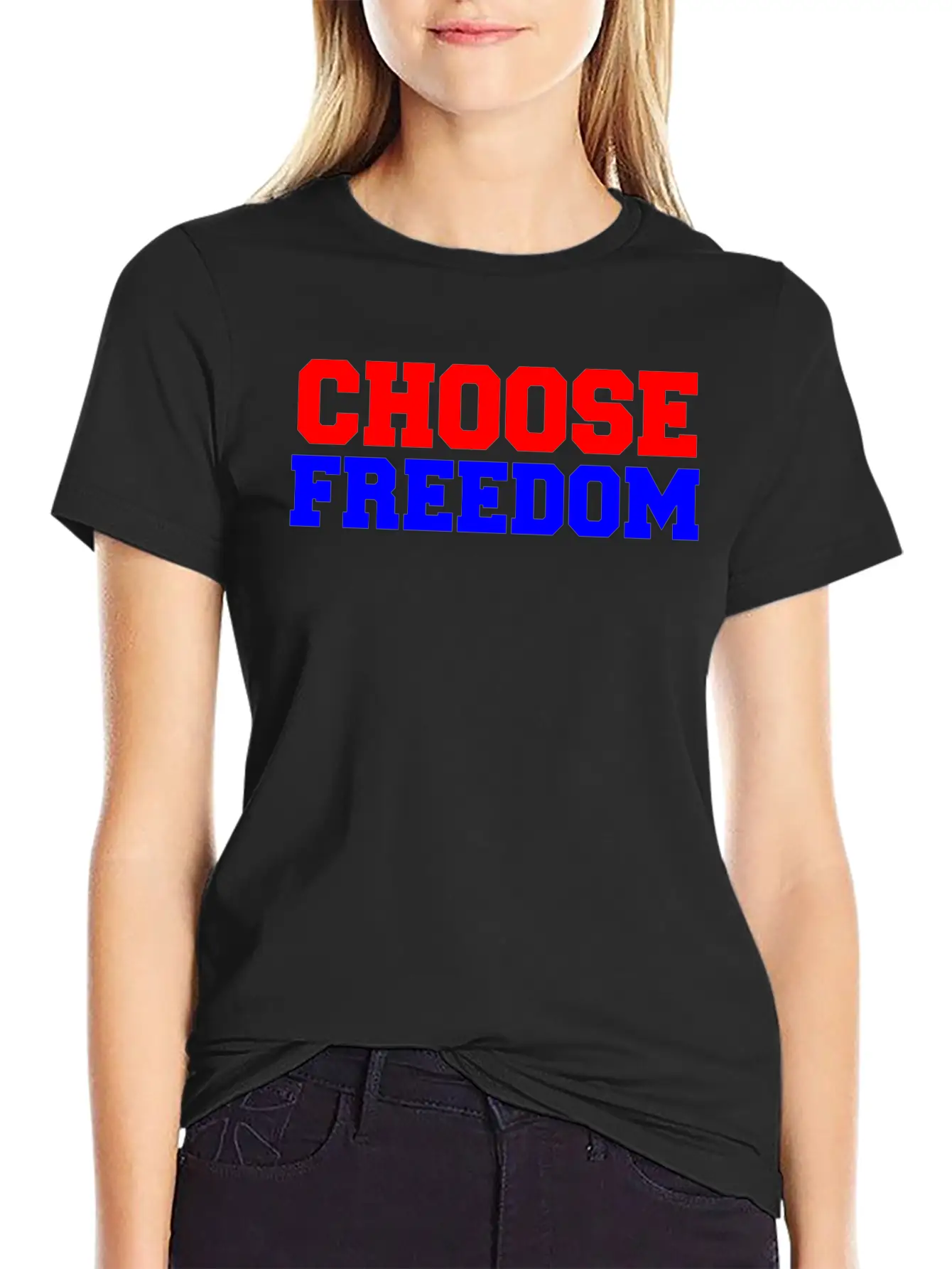 CHOOSE FREEDOM Unisex Short Sleeve Soft Cotton T-Shirt – Casual Everyday Wear