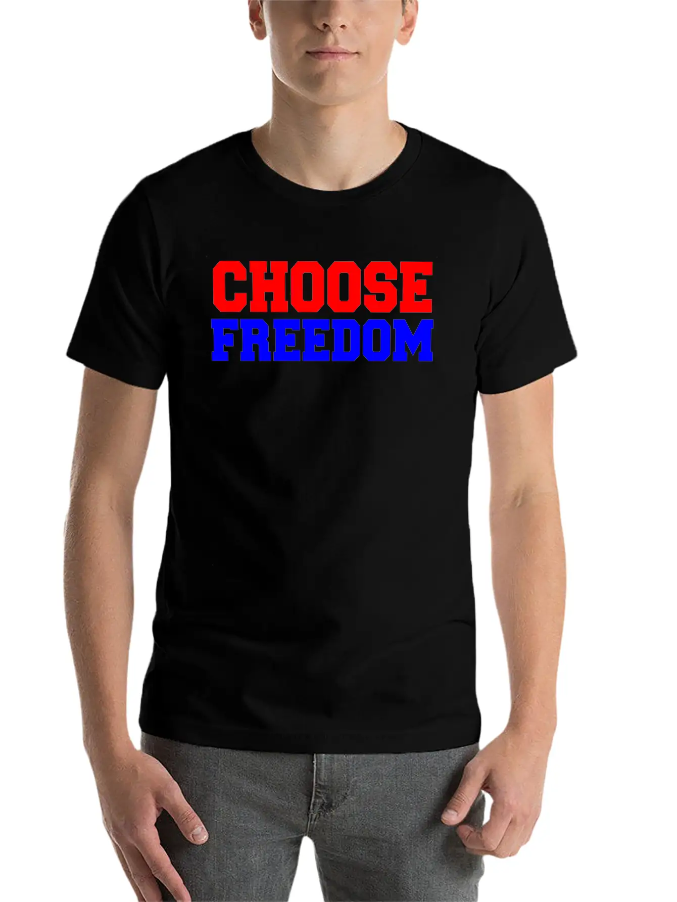 CHOOSE FREEDOM Unisex Short Sleeve Soft Cotton T-Shirt – Casual Everyday Wear