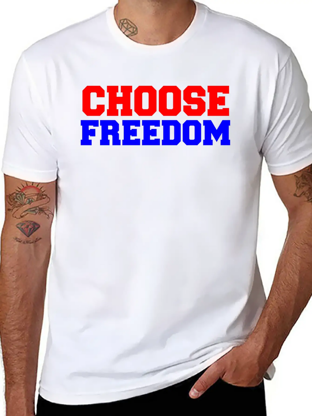 CHOOSE FREEDOM Unisex Short Sleeve Soft Cotton T-Shirt – Casual Everyday Wear