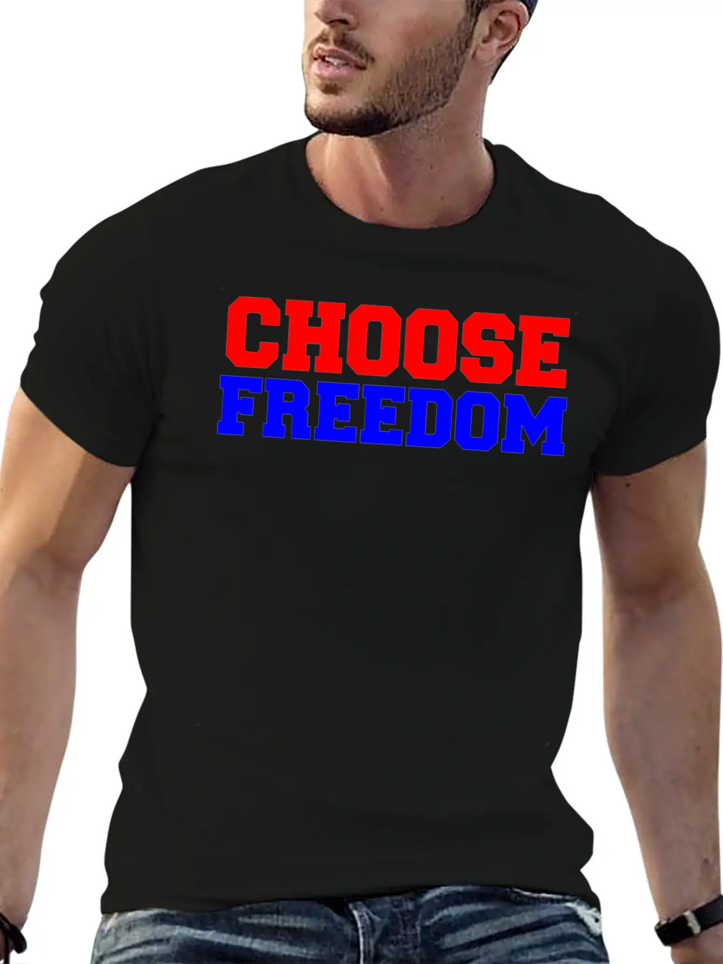 CHOOSE FREEDOM Unisex Short Sleeve Soft Cotton T-Shirt – Casual Everyday Wear