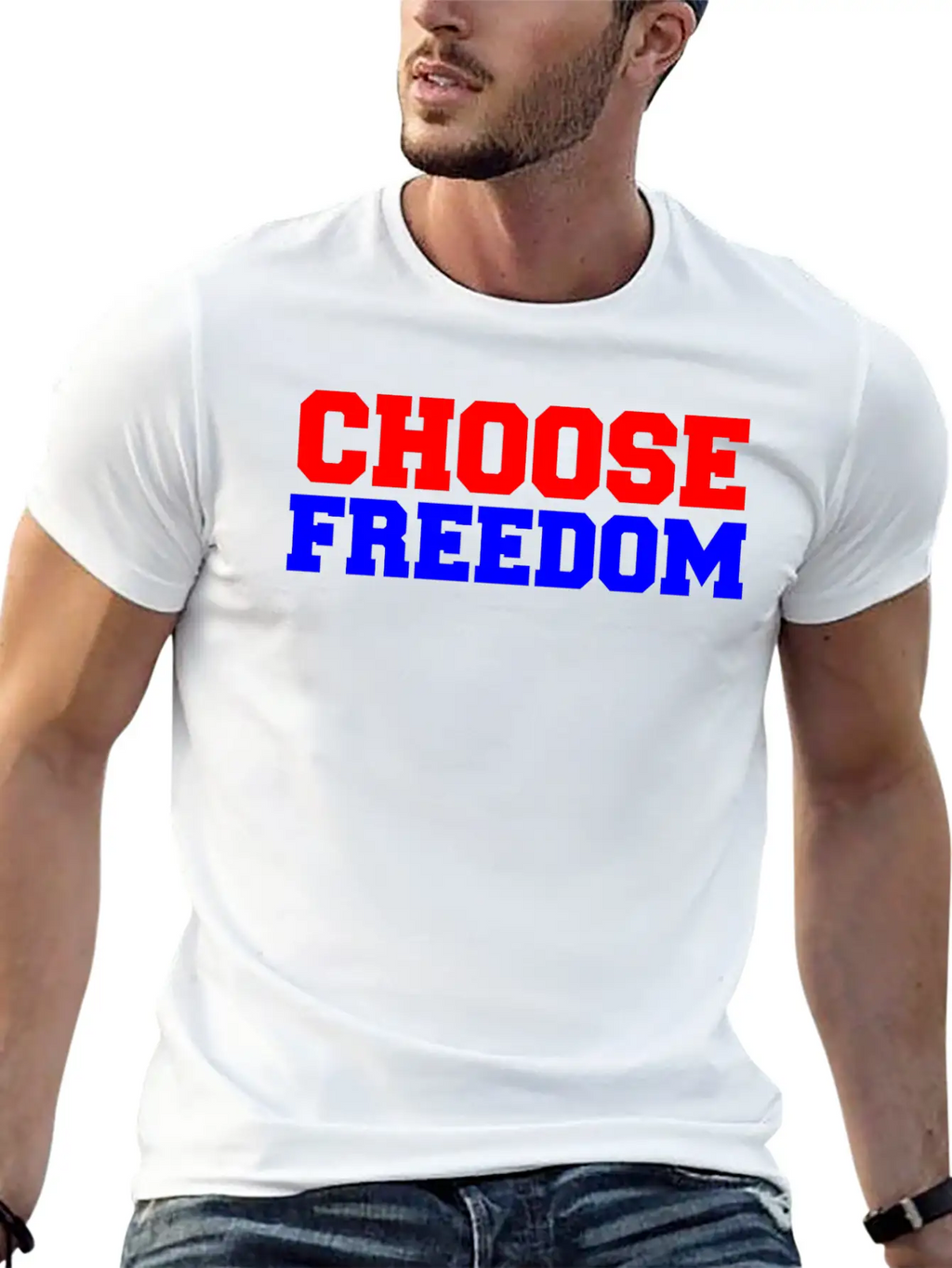 CHOOSE FREEDOM Unisex Short Sleeve Soft Cotton T-Shirt – Casual Everyday Wear