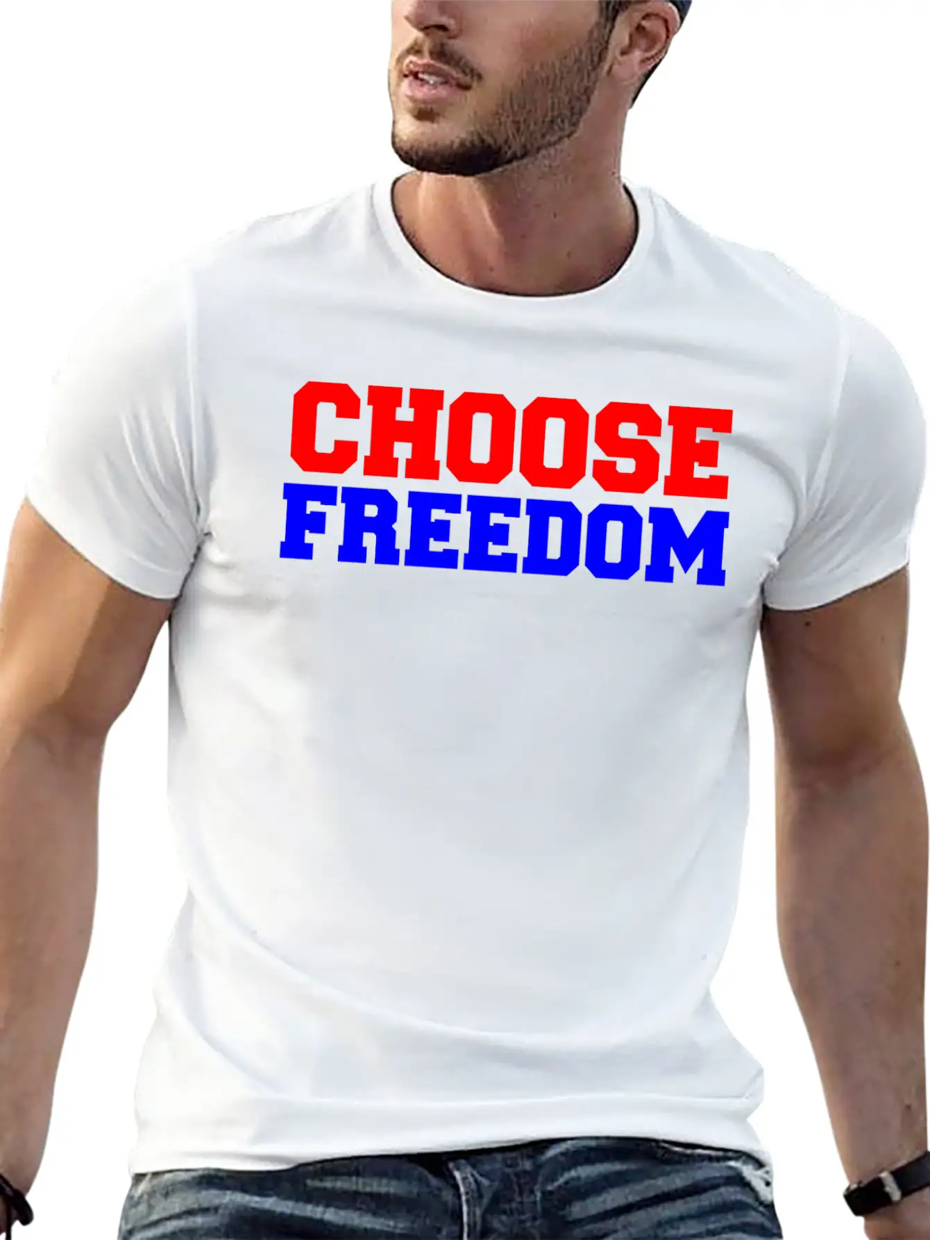 CHOOSE FREEDOM Unisex Short Sleeve Soft Cotton T-Shirt – Casual Everyday Wear