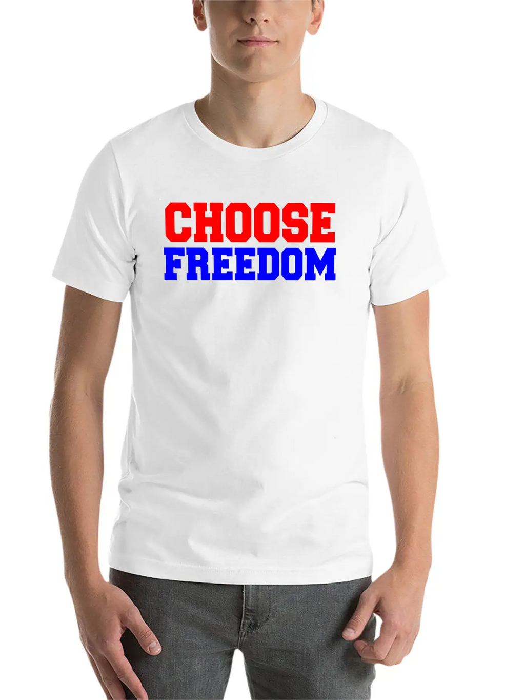 CHOOSE FREEDOM Unisex Short Sleeve Soft Cotton T-Shirt – Casual Everyday Wear