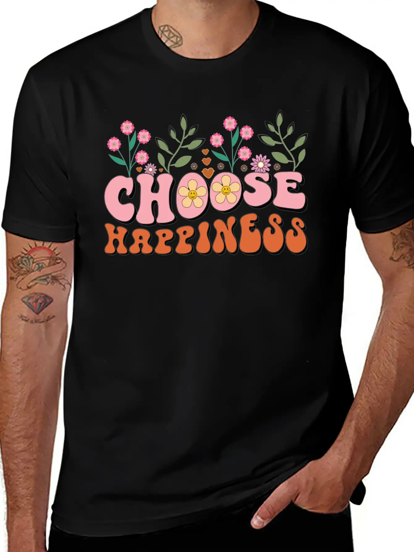 Choose Happiness Unisex Casual T-Shirt – Clean Design For Daily Comfort
