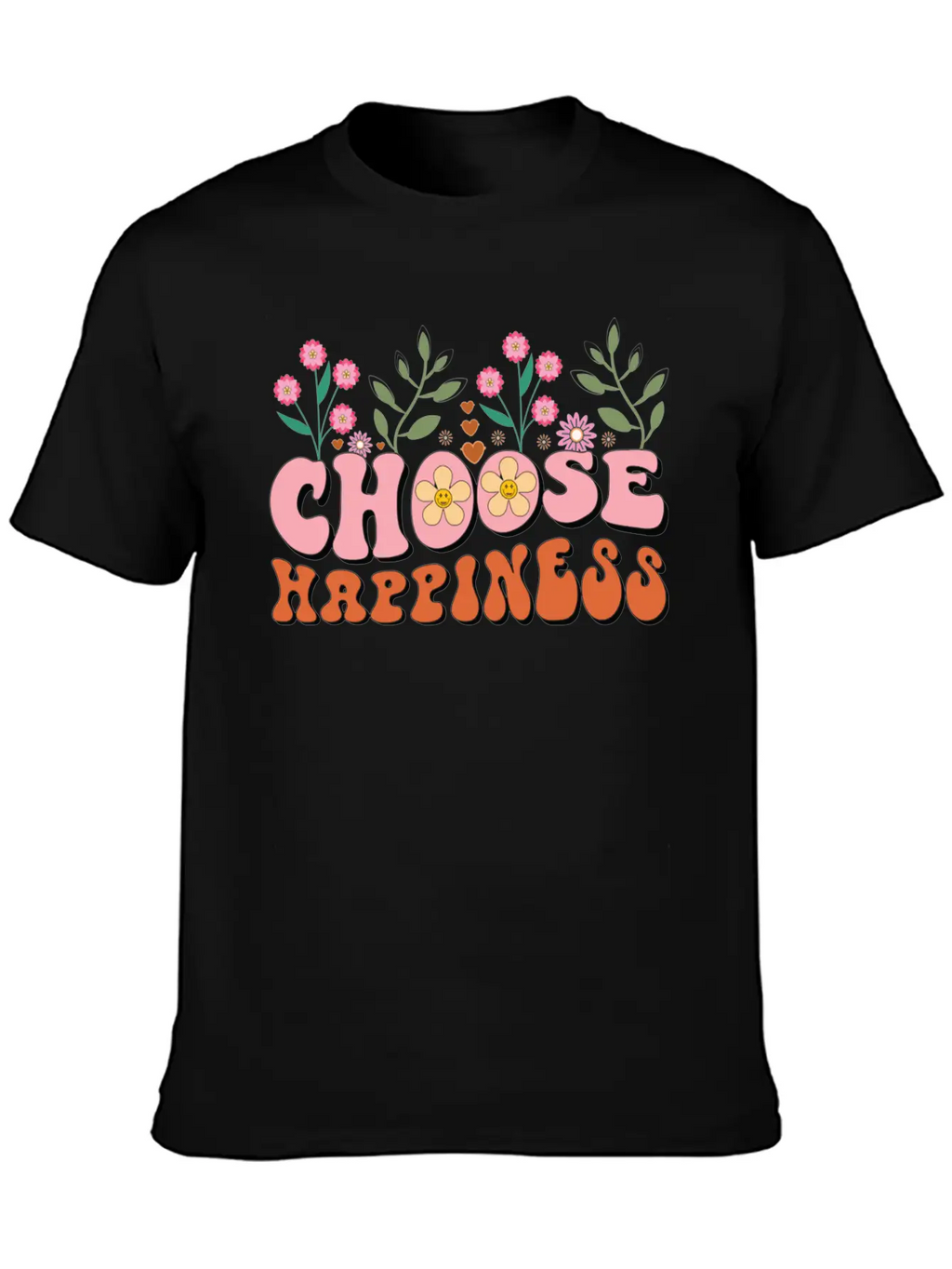 Choose Happiness Unisex Casual T-Shirt – Clean Design For Daily Comfort