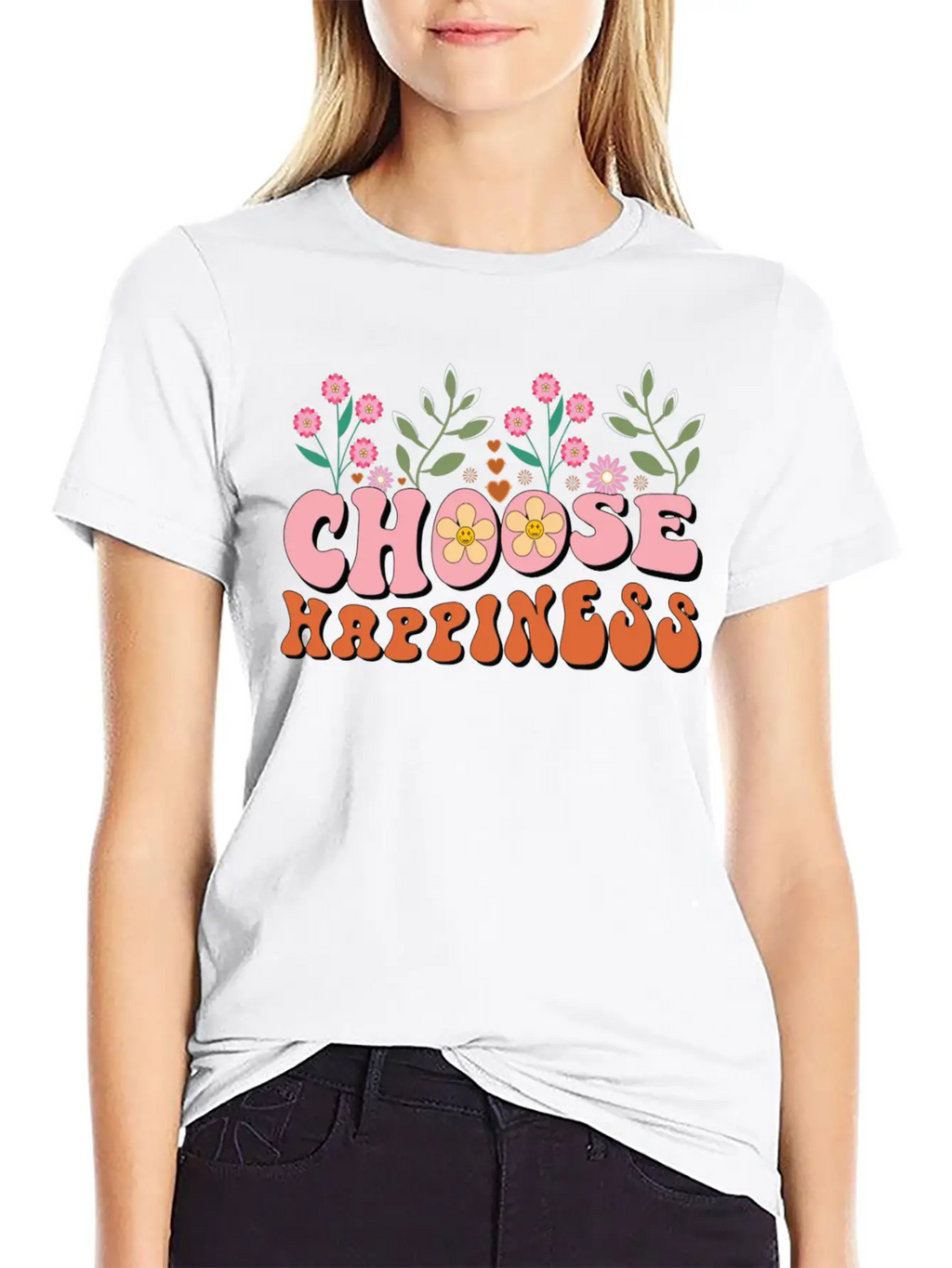 Choose Happiness Unisex Casual T-Shirt – Clean Design For Daily Comfort