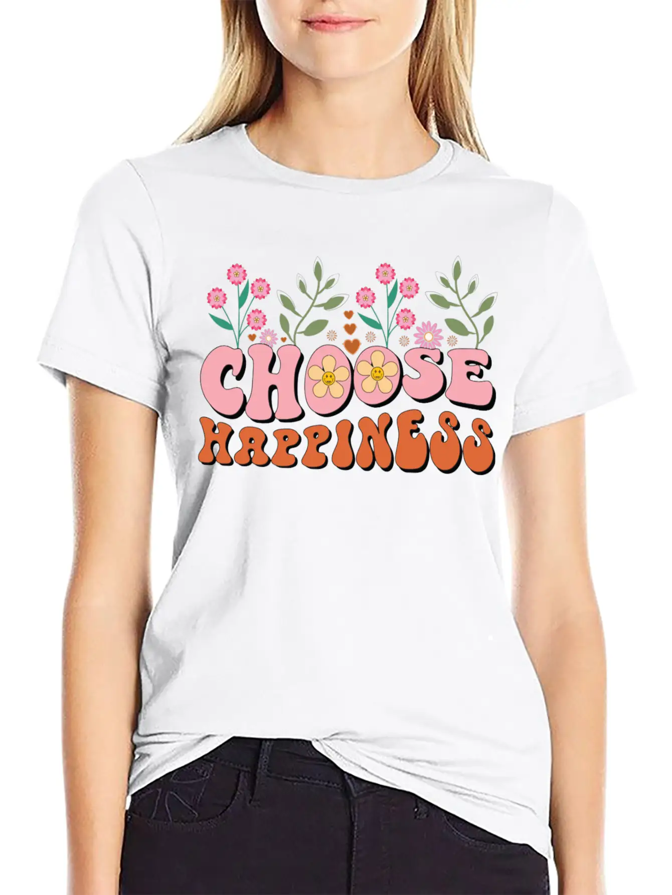 Choose Happiness Unisex Casual T-Shirt – Clean Design For Daily Comfort