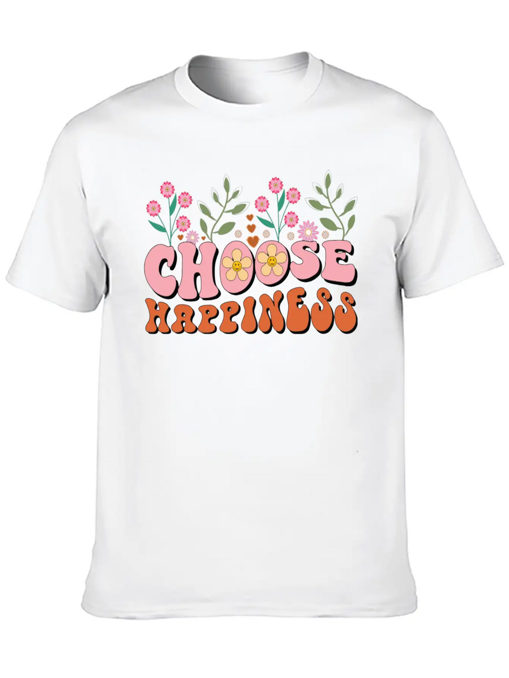 Choose Happiness Unisex Casual T-Shirt – Clean Design For Daily Comfort