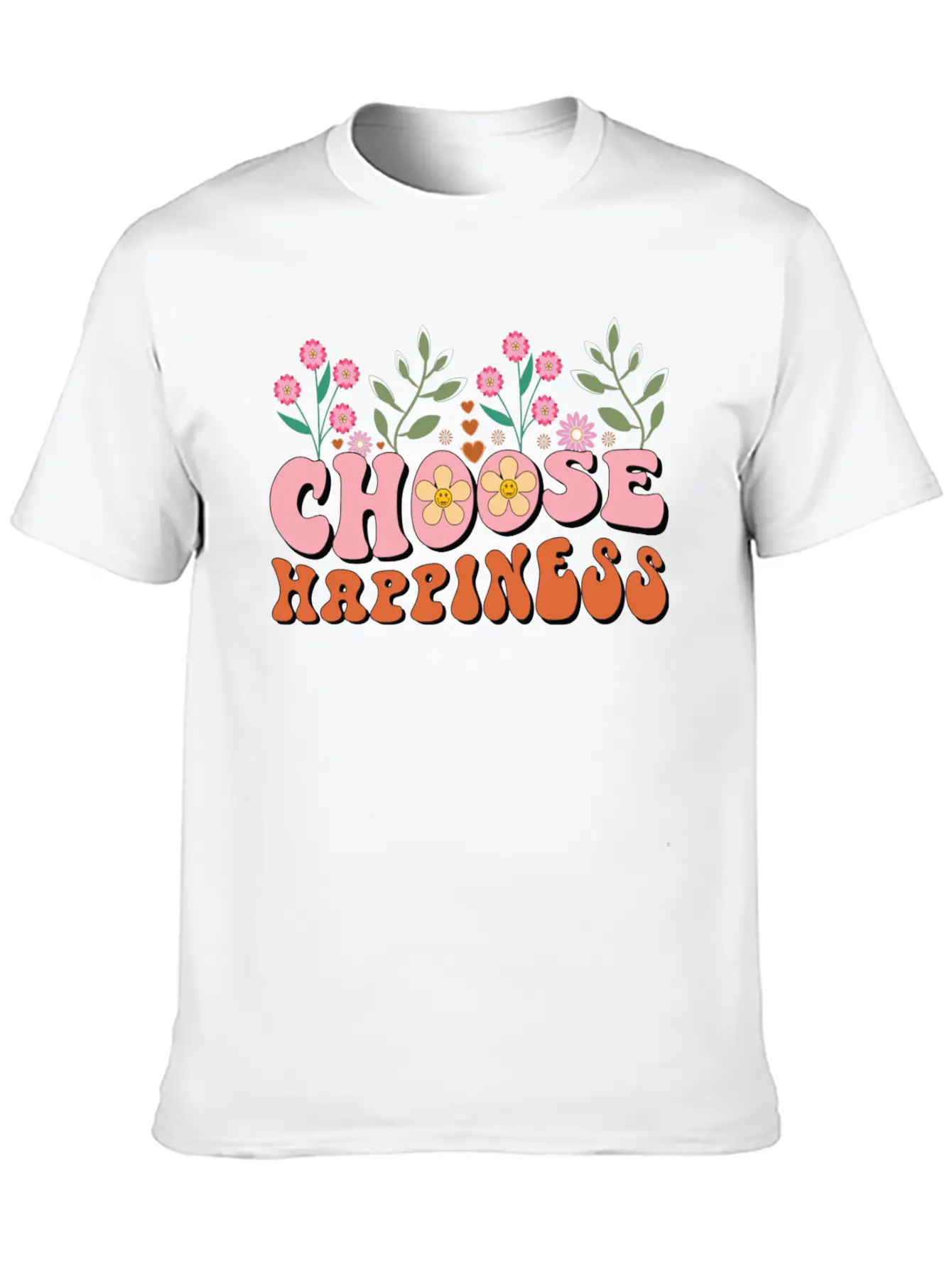 Choose Happiness Unisex Casual T-Shirt – Clean Design For Daily Comfort