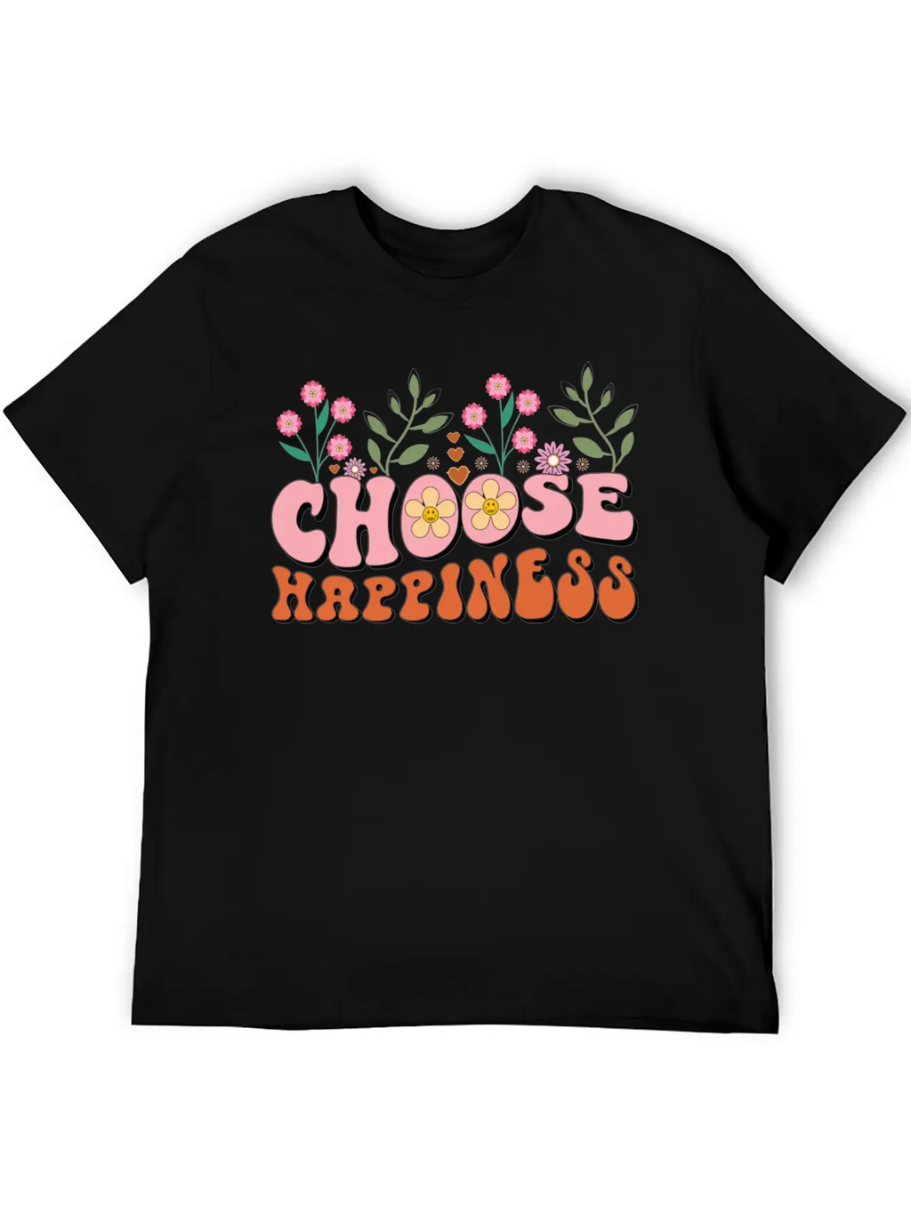 Choose Happiness Unisex Casual T-Shirt – Clean Design For Daily Comfort