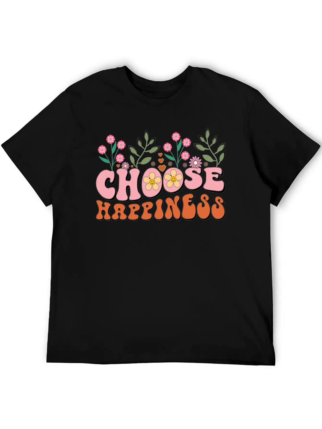 Choose Happiness Unisex Casual T-Shirt – Clean Design For Daily Comfort