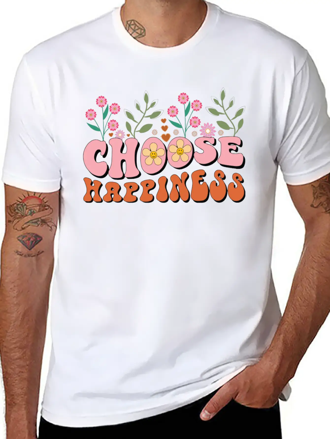 Choose Happiness Unisex Casual T-Shirt – Clean Design For Daily Comfort