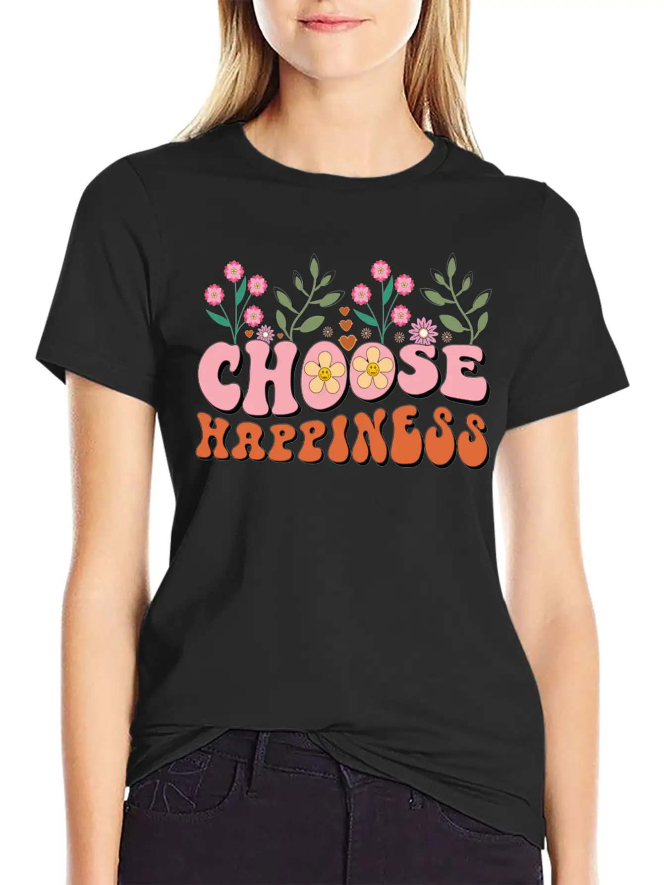 Choose Happiness Unisex Casual T-Shirt – Clean Design For Daily Comfort