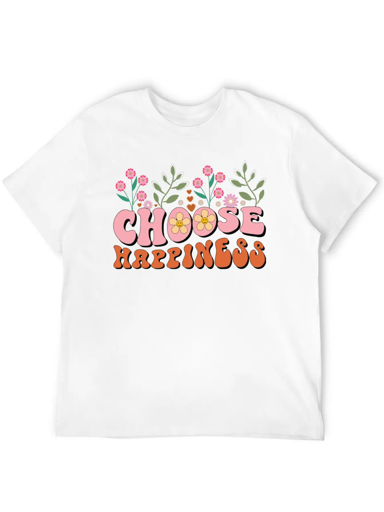 Choose Happiness Unisex Casual T-Shirt – Clean Design For Daily Comfort
