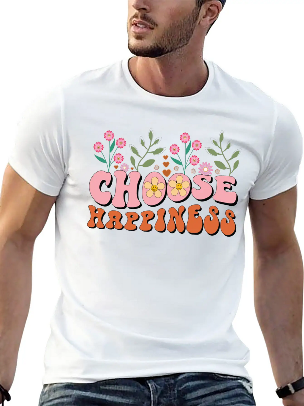 Choose Happiness Unisex Casual T-Shirt – Clean Design For Daily Comfort