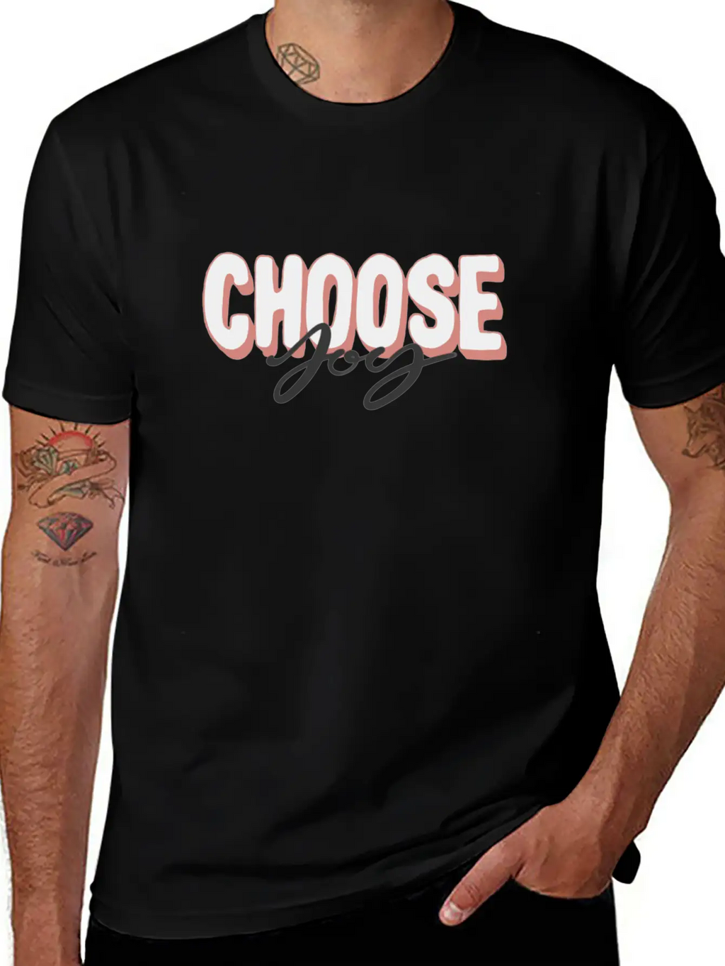 Choose Joy Positive Motivational Quotes Unisex Casual T-Shirt – Clean Design For Daily Comfort