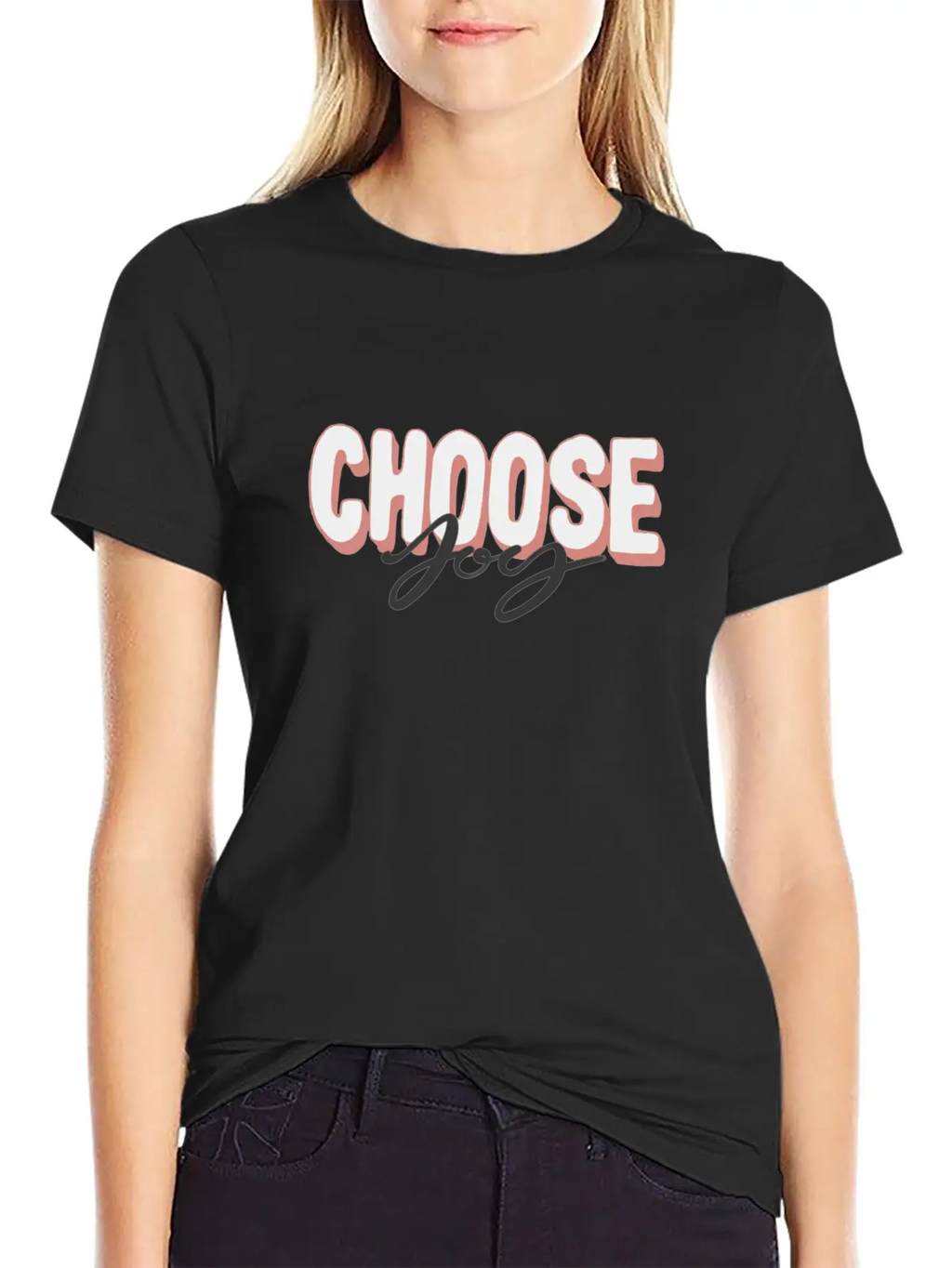 Choose Joy Positive Motivational Quotes Unisex Casual T-Shirt – Clean Design For Daily Comfort