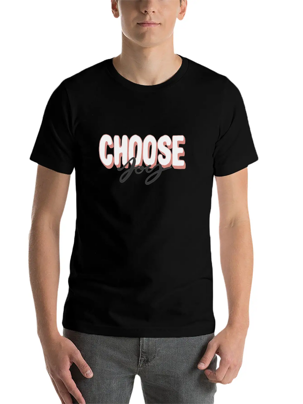 Choose Joy Positive Motivational Quotes Unisex Casual T-Shirt – Clean Design For Daily Comfort